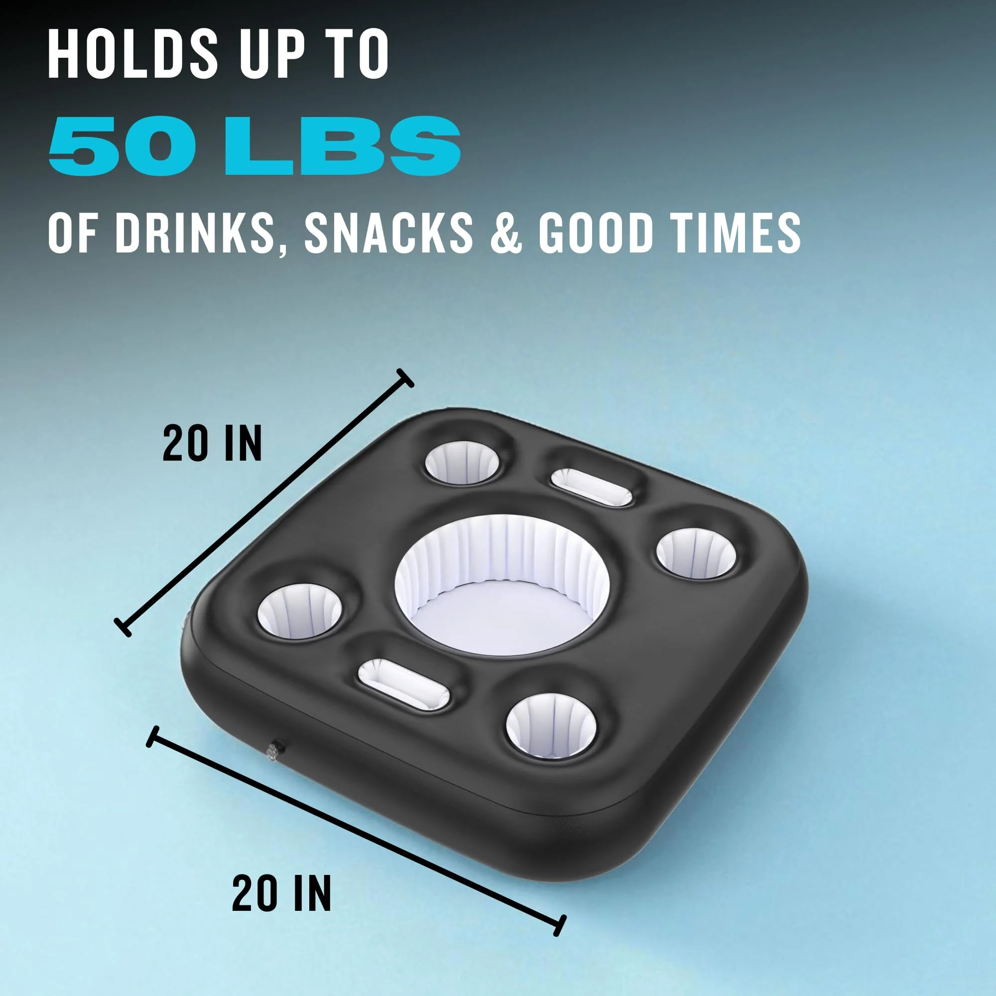 DIVEBLAST: Premium Small Floating Drink Holder for Pool, Hot Tub Accessories for Adults - Holds Up to 50 LBS - Fun Swimming Pool Accessories for Adults, Cool and Unique Drink Floaties - Image 4