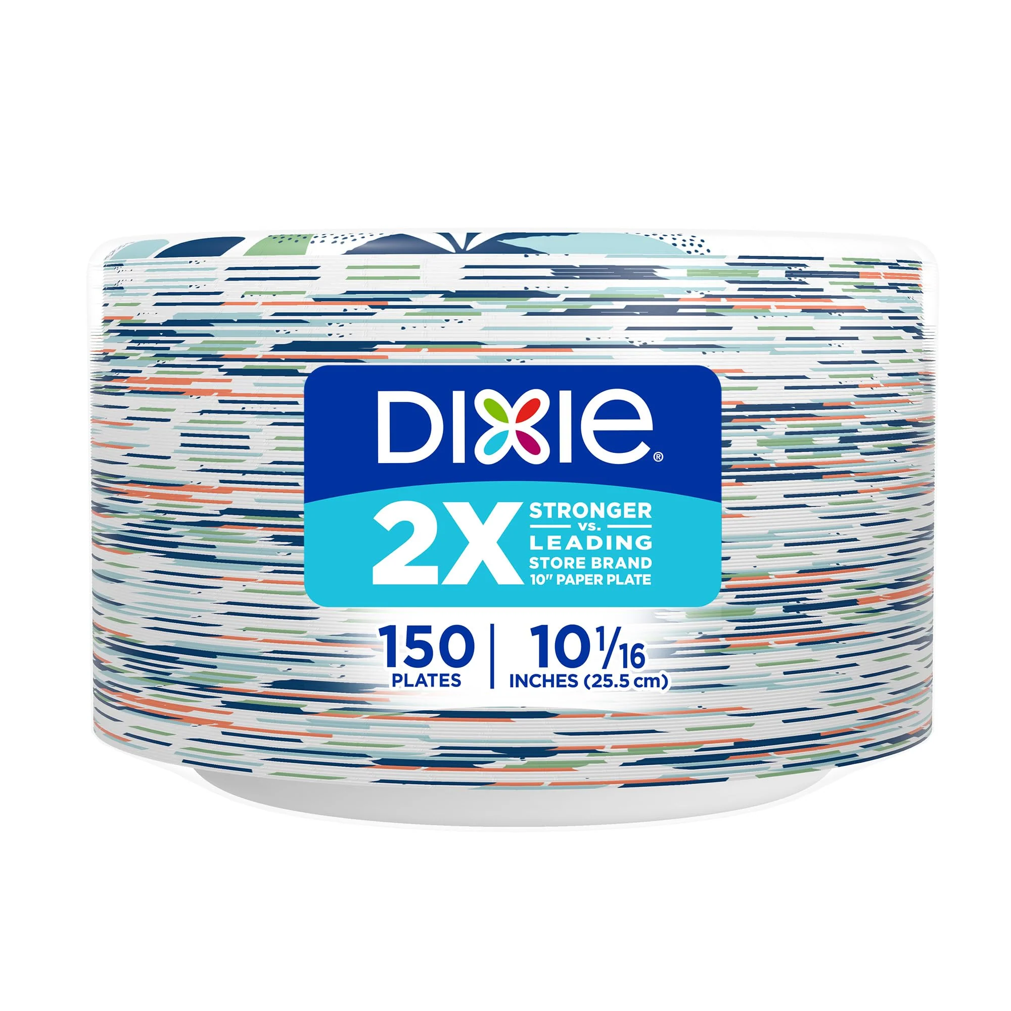 Dixie Large Paper Plates, 10 Inch, 150 Count, 2X Stronger*, Microwave-Safe, Soak-Proof, Cut Resistant, Disposable Plates For Everyday Breakfast, Lunch, & Dinner Meals - Image 9