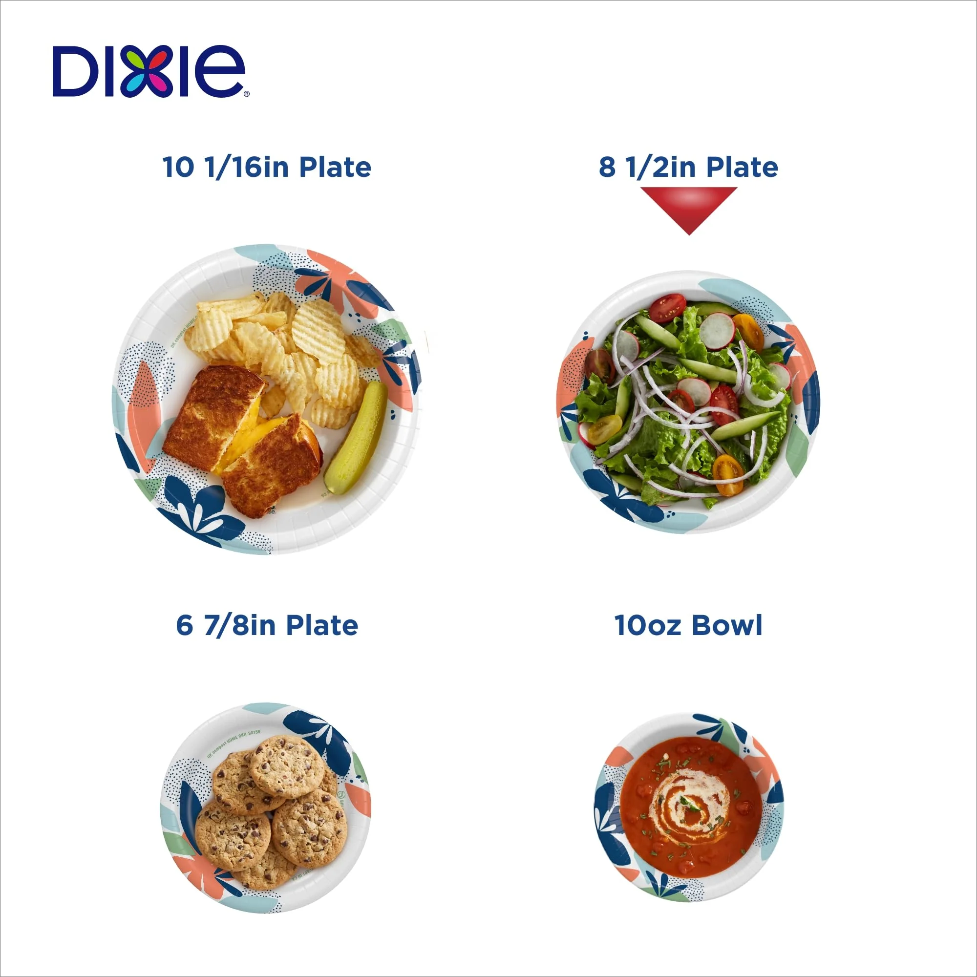 Dixie Medium Paper Plates, 8.5 Inch, 90 Count, 2X Stronger*, Microwave-Safe, Soak-Proof, Cut Resistant, Disposable Plates For Everyday Breakfast, Lunch, & Dinner Meals - Image 7
