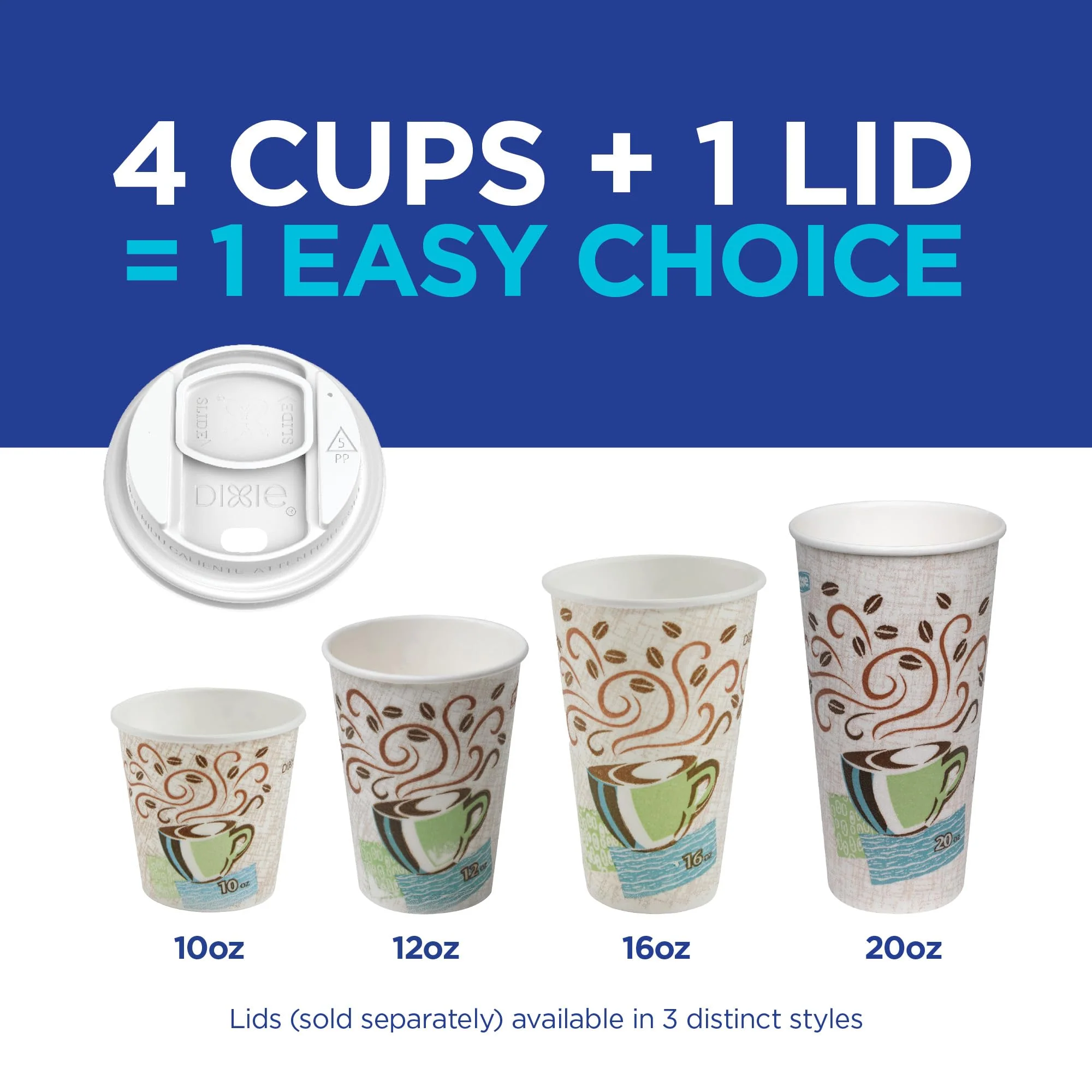 Dixie PerfecTouch 10 oz Paper Coffee Cups by GP PRO, Coffee Haze Design, 500 Count (25 Disposable Cups Sleeve, 20 Sleeves Case), 5310DX - Image 8