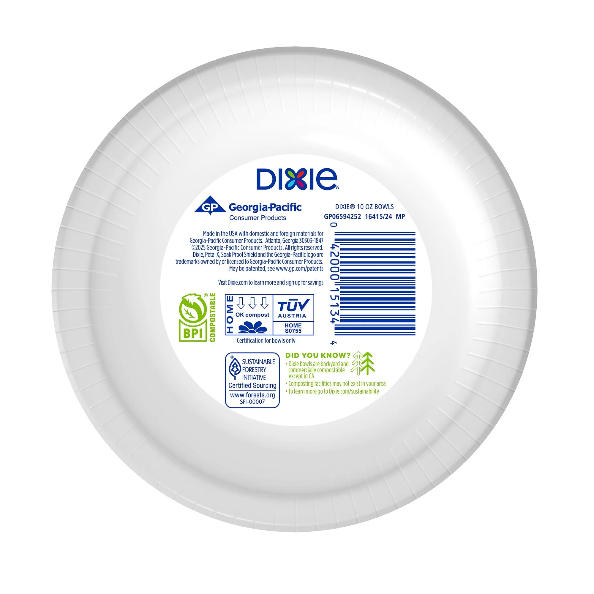 Dixie Small Paper Bowls, 10 Oz, 280 Count (8 packs of 35 bowls), Microwave-Safe, Soak-Proof, Disposable Bowls Great For Snacks, Dessert, And Light Lunch Meals - Image 7