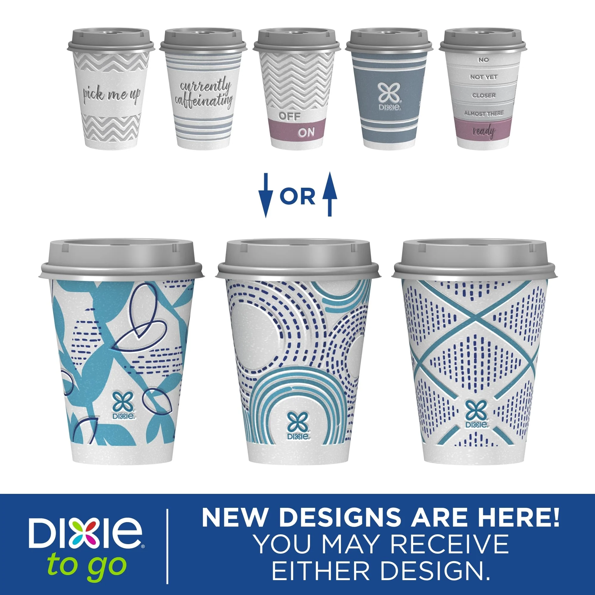Dixie To Go Paper Coffee Cups With Lids, 12 oz, 14 ct, Disposable Insulated Paper Cups for On-The-Go Hot or Cold Beverages - Image 3