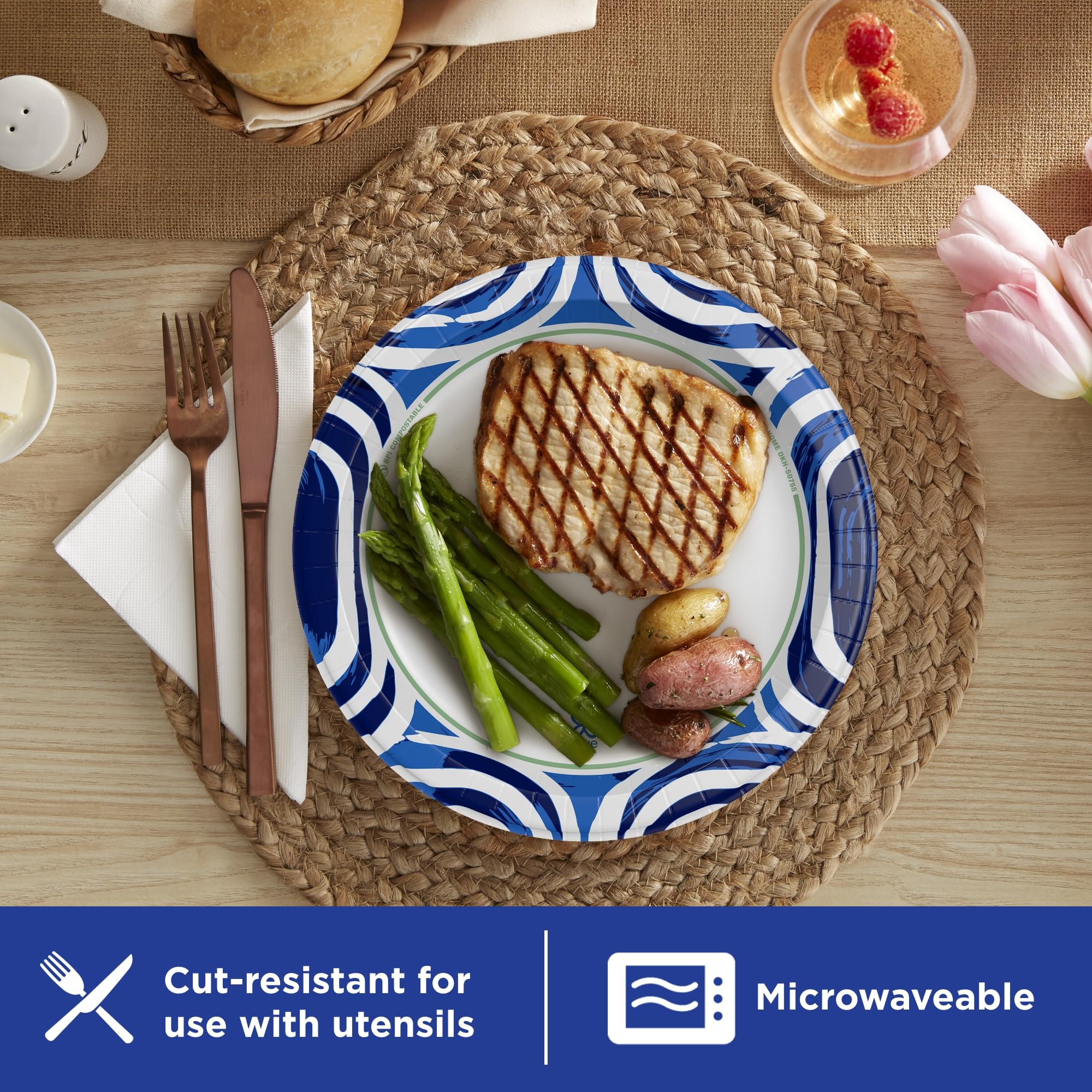 Dixie Ultra, Large Paper Plates, 10 Inch, 172 Count (4 packs of 43 plates), 3X Stronger*, Heavy Duty, Microwave-Safe, Soak-Proof, Cut Resistant, Disposable Plates For Heavy, Messy Meals - Image 5