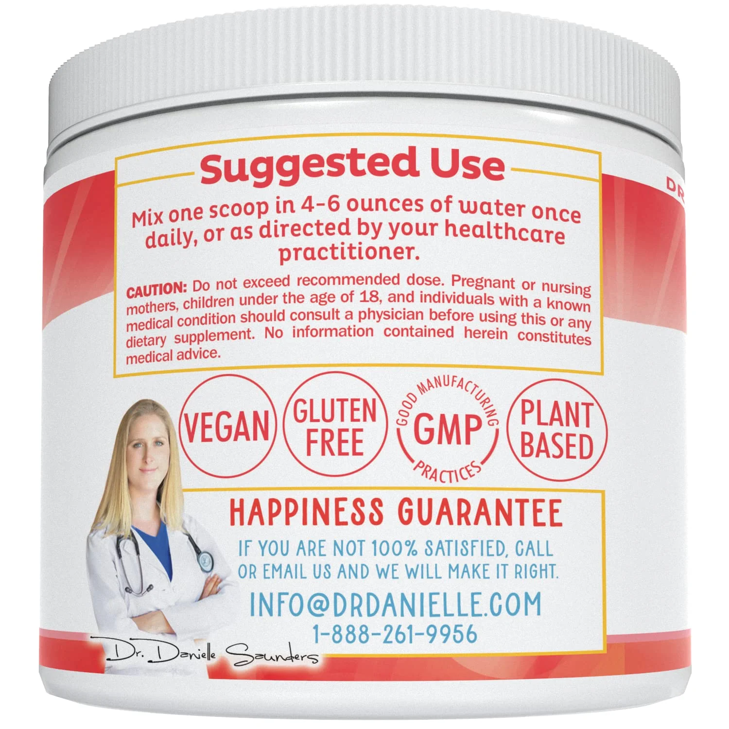 Doctor Danielle Leaky Gut Support Powder | L-Glutamine Gut Lining Formula | Gut Assist by Dr. Danielles, Berry - Image 2