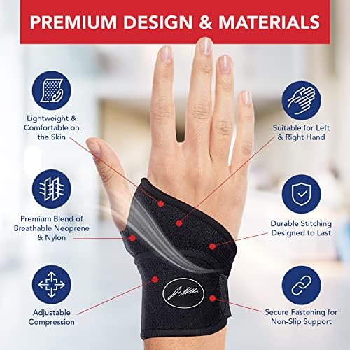 Doctor Developed Wrist Brace, Wrist Wraps for Carpal Tunnel Arthritis, Tendonitis, Hand Support, Ideal for Fitness, Weightlifting - Handbook Included (Medium - 2 Pack) - Image 6