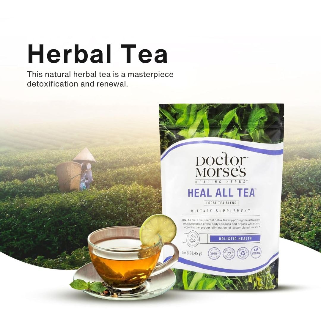 Doctor Morse's Heal All Tea - Loose Blend Herbal Tea - Vegan & Caffeine Free - Full Body Detox - Naturopath Formulated - Burdock Root, Dandelion Leaf, Black Walnut Hull - 7oz, 86 Servings - Image 7