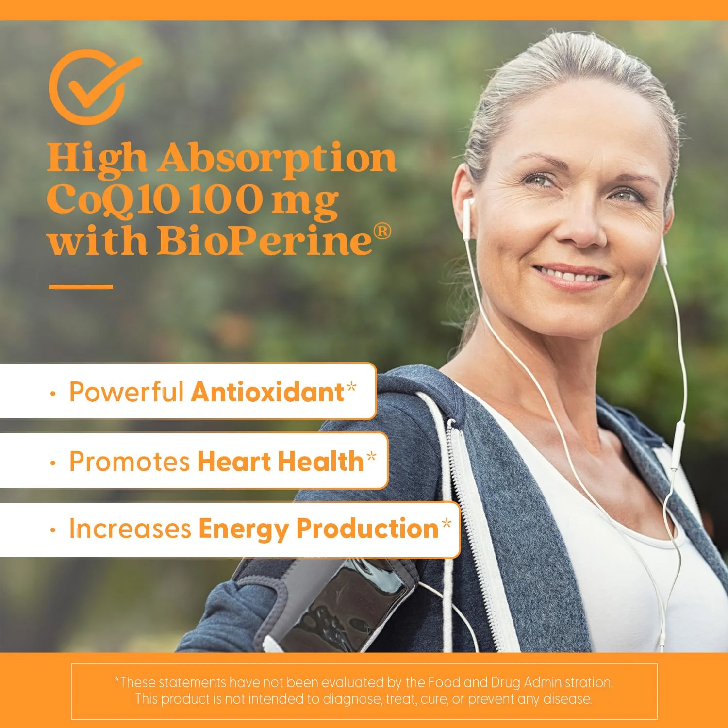 Doctor's Best High Absorption CoQ10 with BioPerine Supplement - Coenzyme Q10 Softgels for Heart Health & Antioxidant Support, Naturally Fermented CoQ10 100mg for Women & Men, Non GMO - 120 Softgels - Image 4