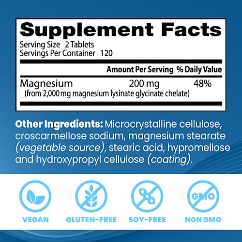 Doctor's Best High Absorption Magnesium Glycinate Lysinate, 100% Chelated, Non-GMO, Vegan, Gluten & Soy Free, 100 mg, 240 Count - Image 7