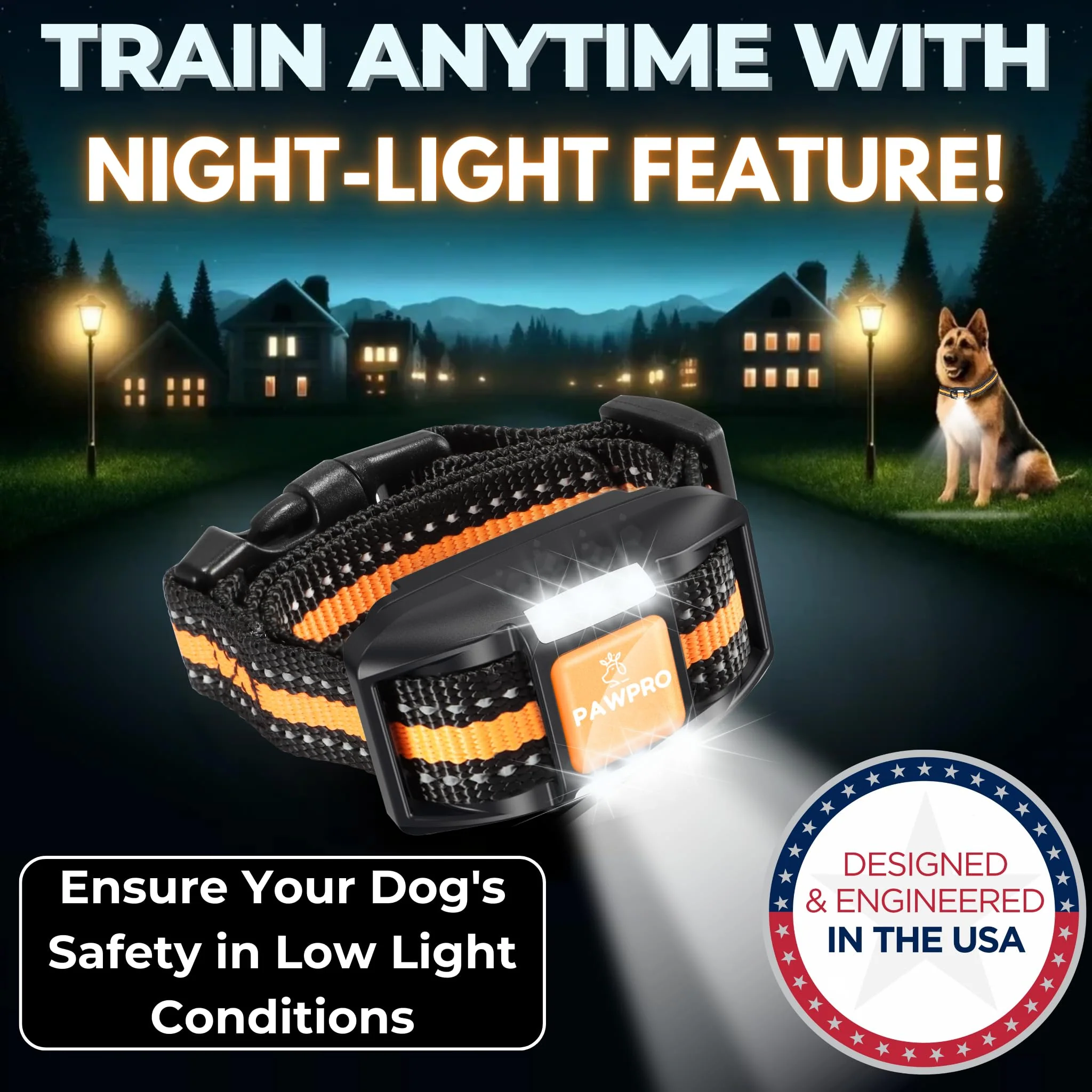 Dog Shock Collar with Remote, Unmatched 4-Mile Range, Night-Light Mode, Training Guide Included, 124 Training Levels & 4 Modes, Beep Vibration Shock, Waterproof Rechargeable, Fits All Dogs (1 Collar) - Image 5