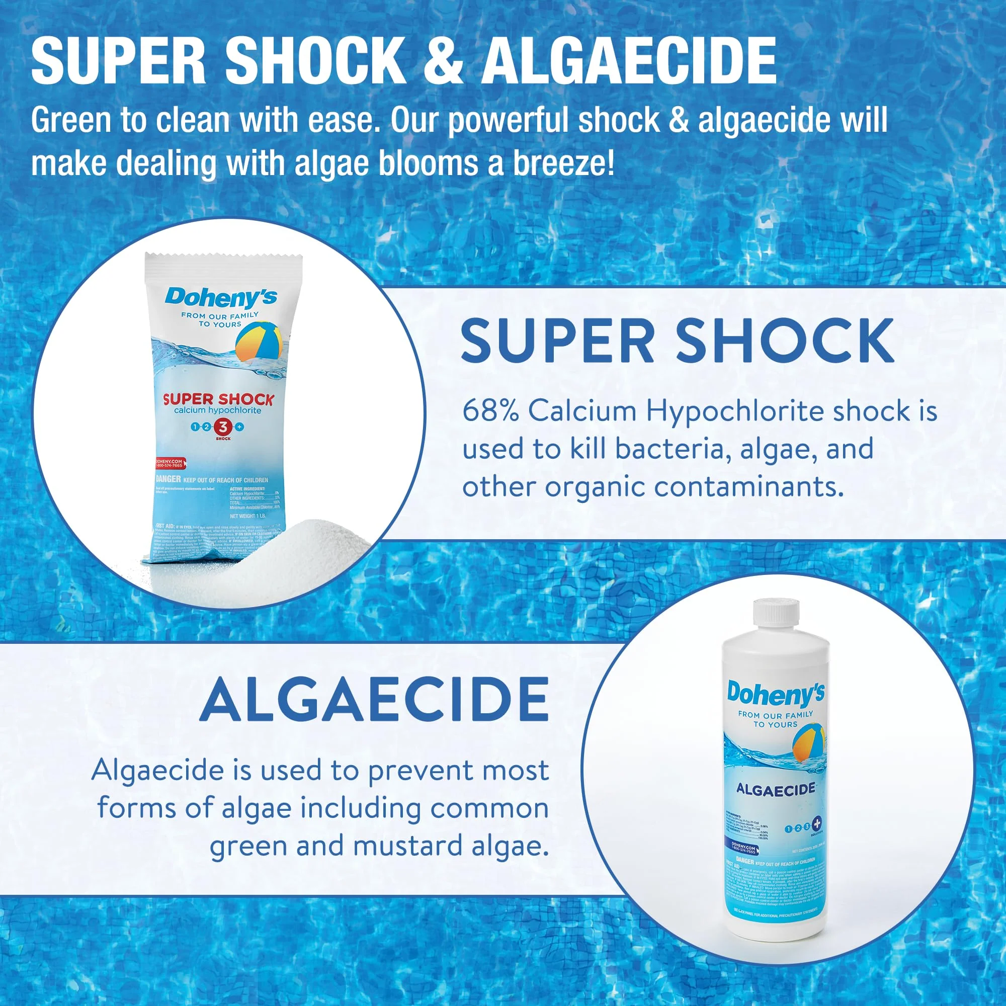 Doheny's Master Pool Opening Kit | Made in USA | Start-Up Chemicals for Pools | Includes Ultimate Kit, Natural Chemistry, Metal Out, Clarifier, Spring Control & Super Shock | Treats 30,000 Gallons - Image 8