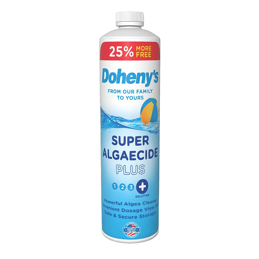 Doheny's Super Algaecide Plus | Pro-Grade | Effective Against Most Algae Types | 7.1% Chelated Copper (Reduces Staining) | Non-Foaming, No Clouding | Safe to Swim After Use | 4 x 40oz Bottles (160oz) - Image 3