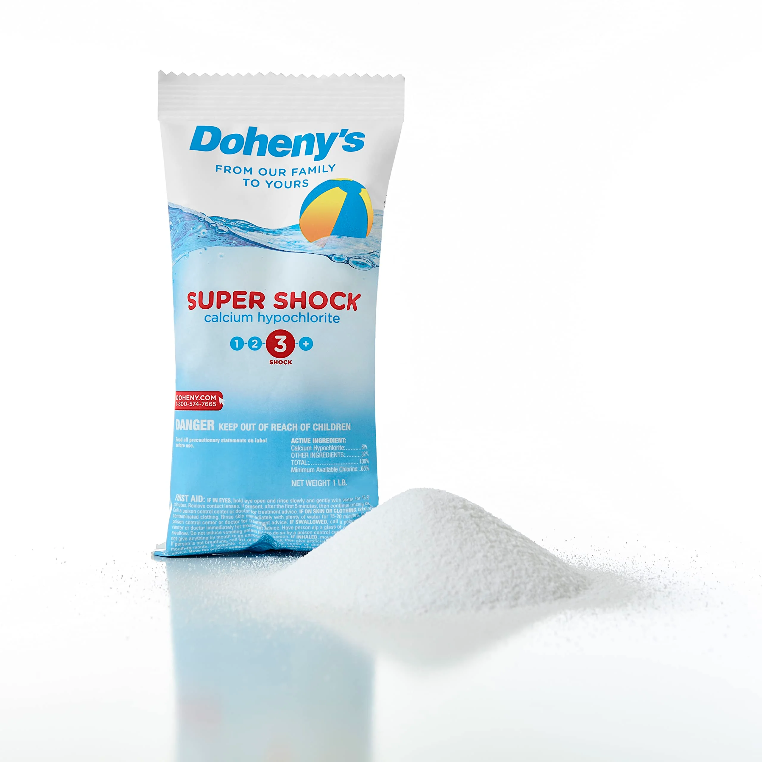 Doheny's Super Pool Shock | Pro-Grade Chlorine Shock, Quick-Dissolving, Fast-Acting 68% Cal-Hypo Granular Pool Shock | 6 x 1lb Bags, Proudly Made in the USA - Image 4
