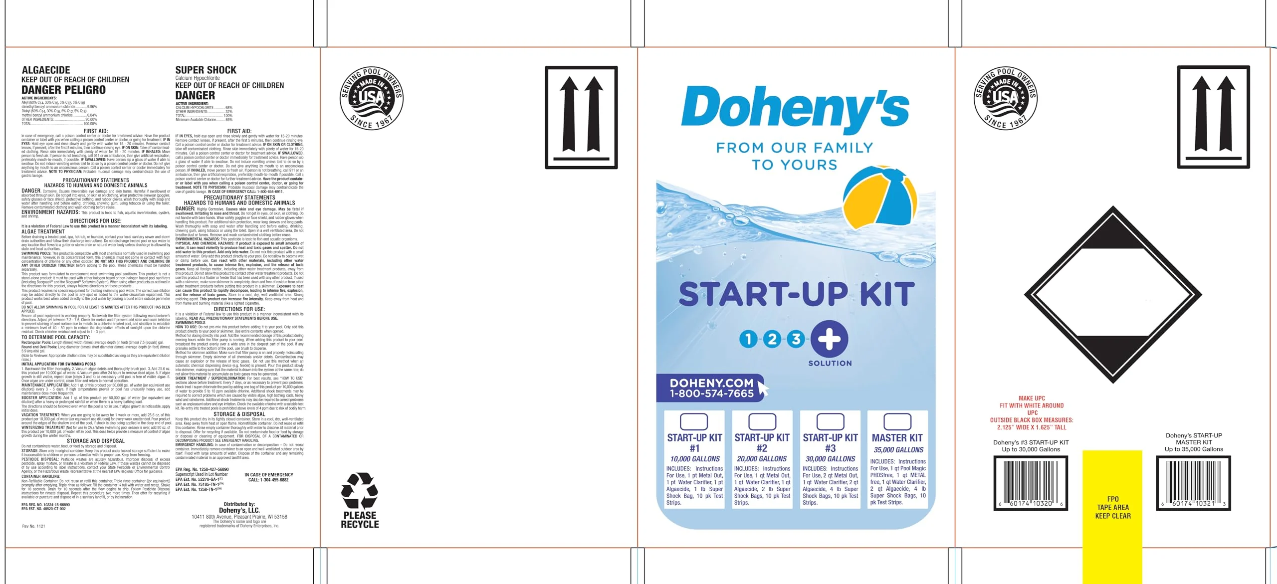 Doheny's Ultimate Pool Opening Start-Up Kit | Includes Metal Out, Algae Control, Clarifier & Super Shock | Prevents Stains, Rust & Scale | Free 10-Pack Test Strips | Pro-Grade Pool Chemicals - Image 2