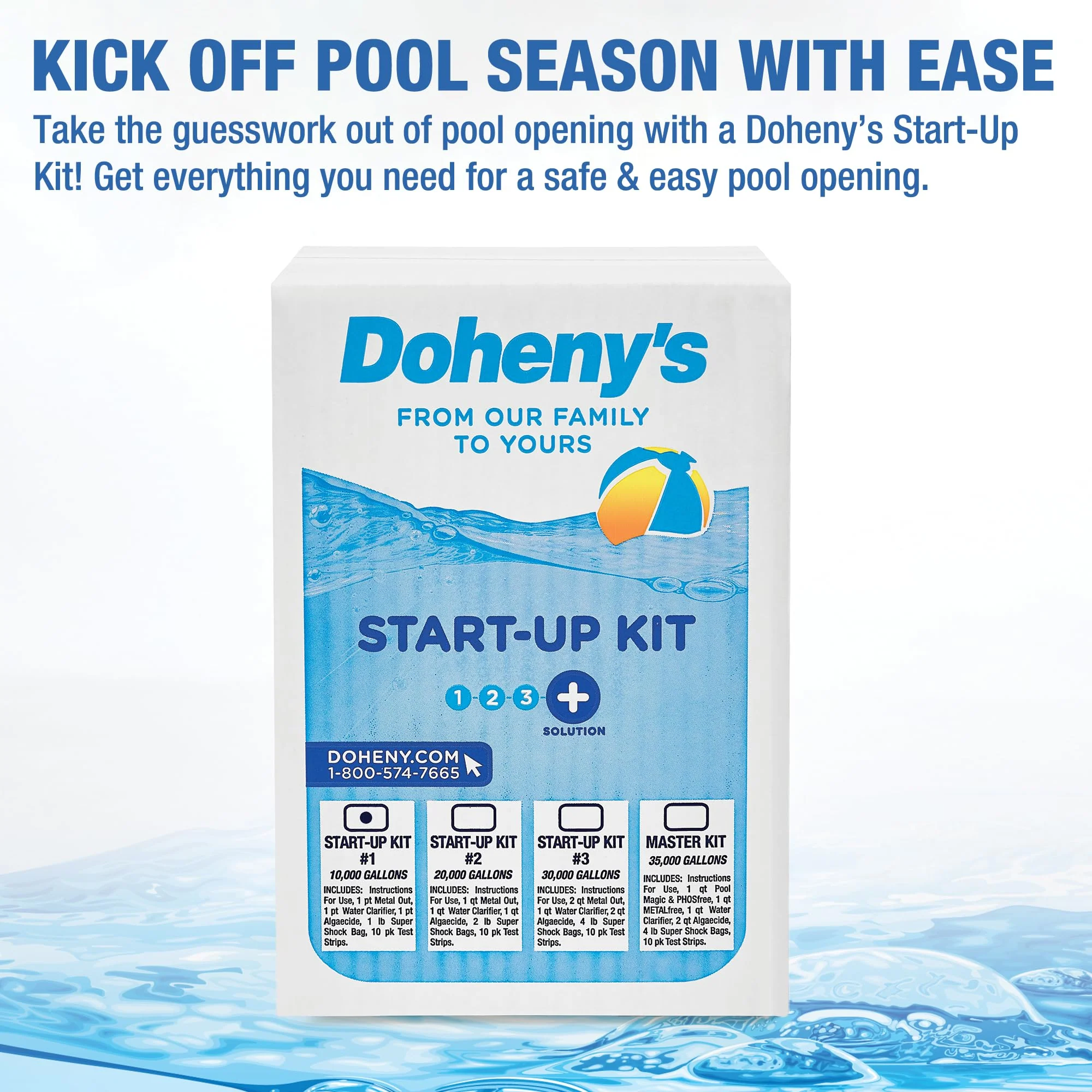 Doheny's Ultimate Pool Opening Start-Up Kit | Made in USA | Includes Metal Out, Algae Control, Clarifier & Super Shock | Prevents Stains, Rust & Scale | Free 10-Pack Test Strips | Pro-Grade Chemicals - Image 7