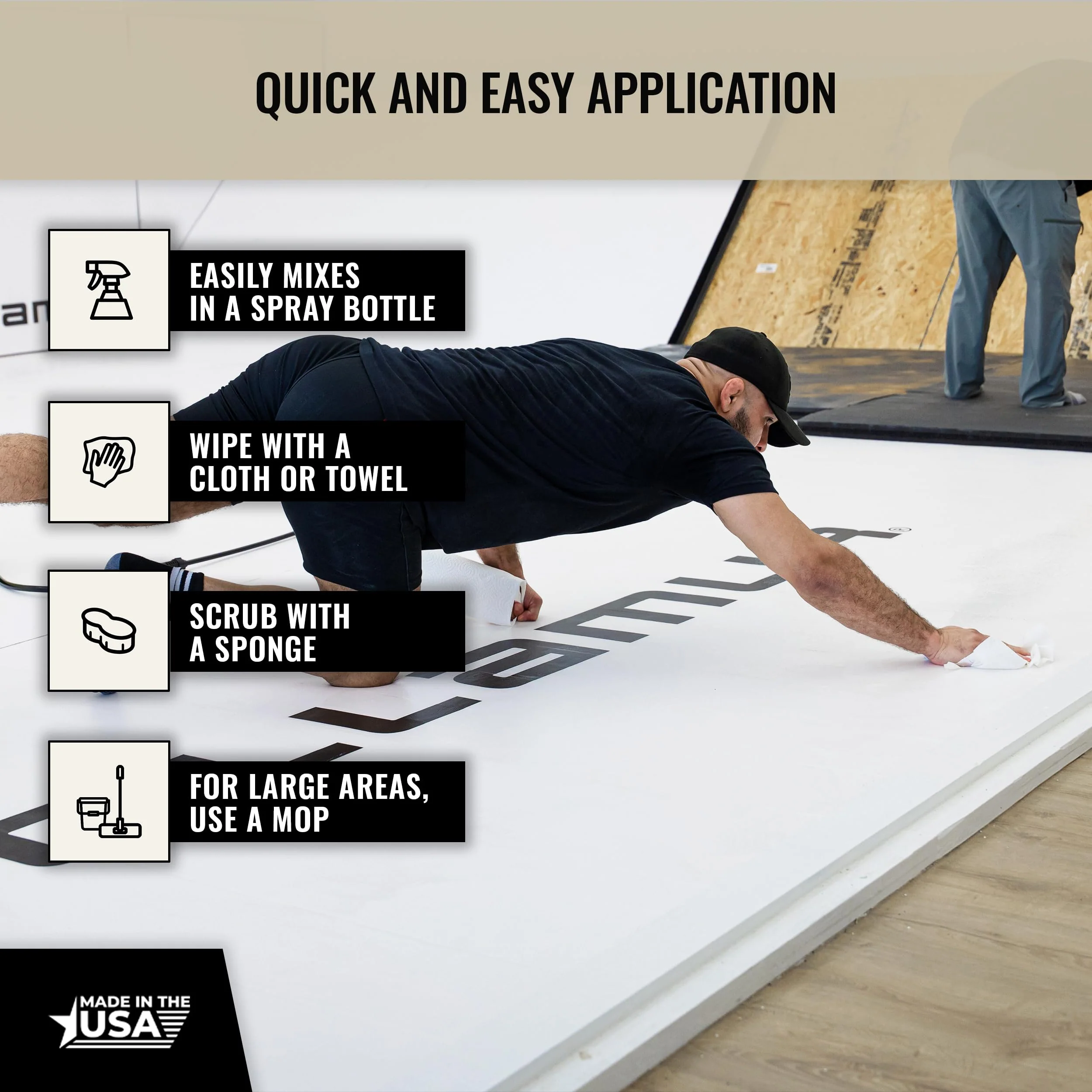 Dollamur Mat Attack! PLUS® Wrestling Mat Cleaner, Disinfecting, Rubber Floor Cleaner, and Fitness Equipment-Quart - Image 5