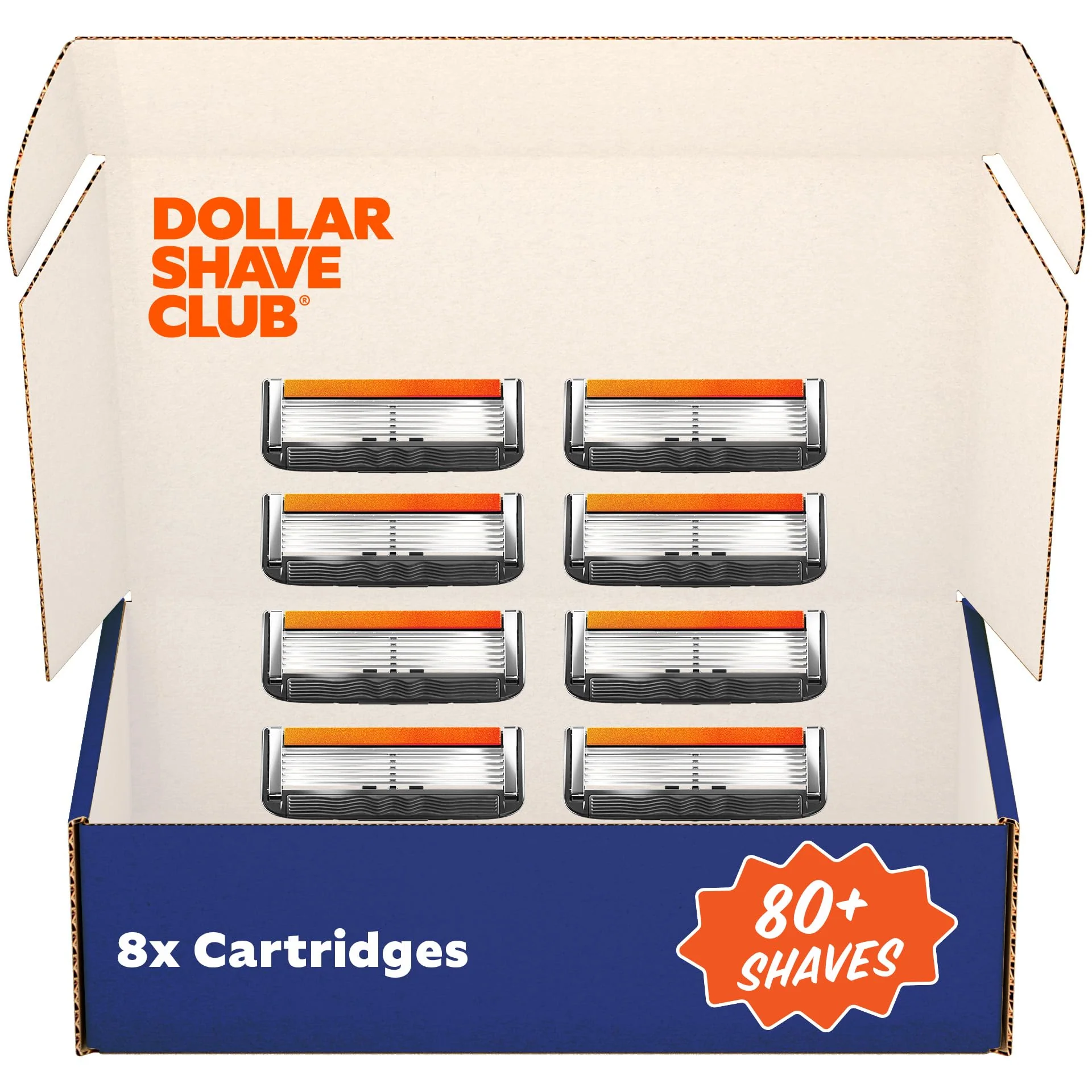 Dollar Shave Club | 6 Blade Razor Refills (8 Pack) | 6 Stainless Steel Blades for a Close & Comfortable Shave - Image 2