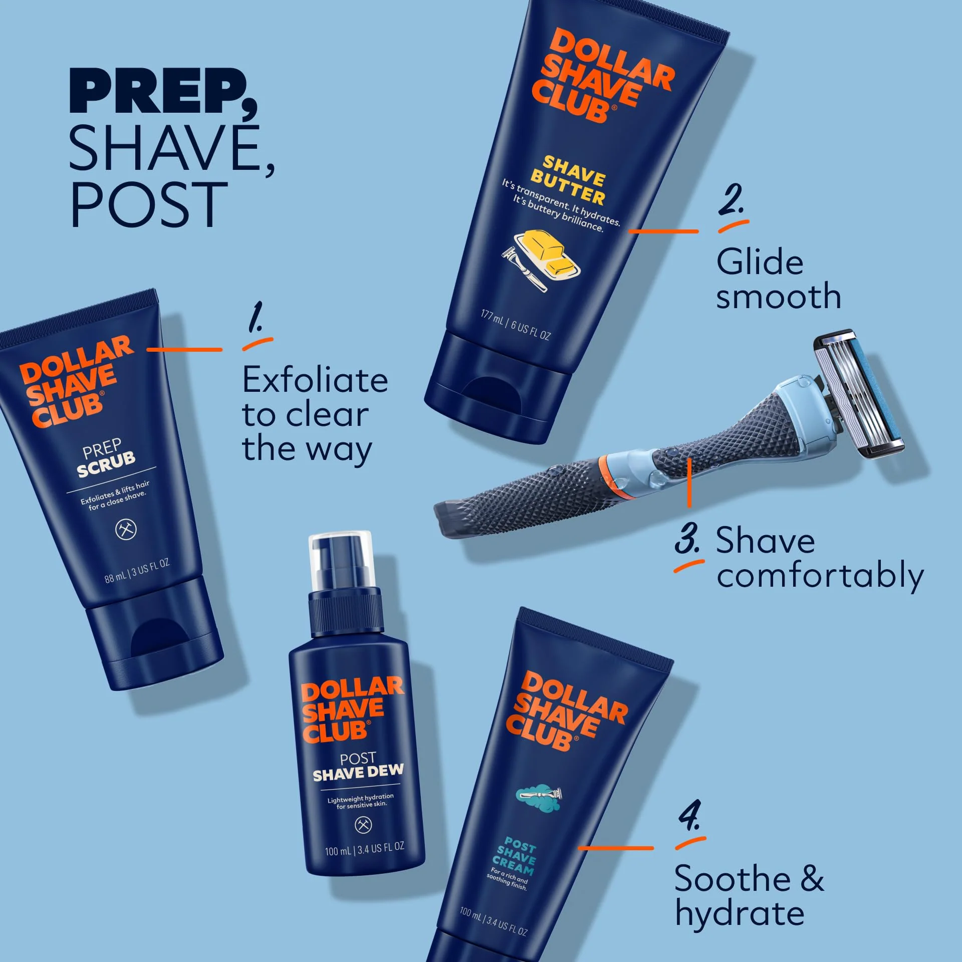 Dollar Shave Club | Prep Scrub 3 ounce (2 Pack) | Pre Shave Scrub to Prevent Ingrown Hairs - Image 4
