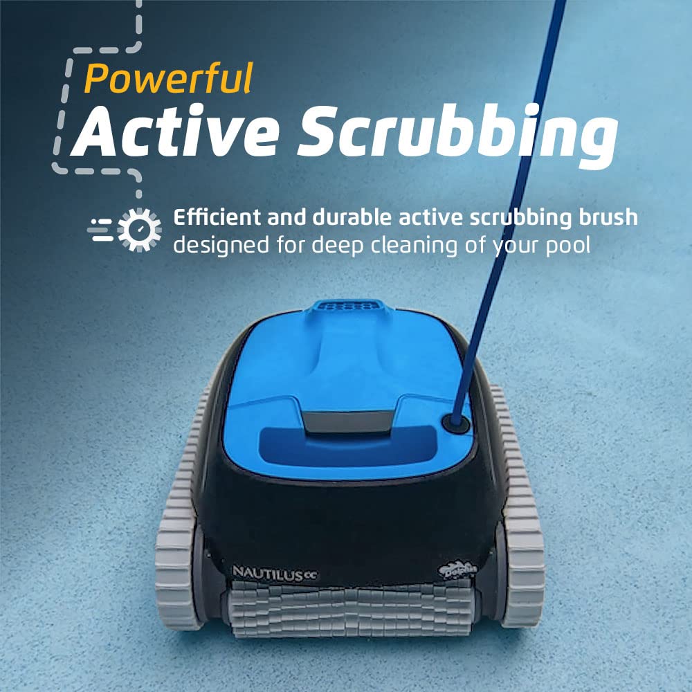 Dolphin Nautilus CC Automatic Robotic Pool Vacuum Cleaner, Always Cleaning, Never Charging, Includes Caddy for Easy Transport and Storage, Ideal for In-Ground Pools up to 33 FT in Length - Image 6