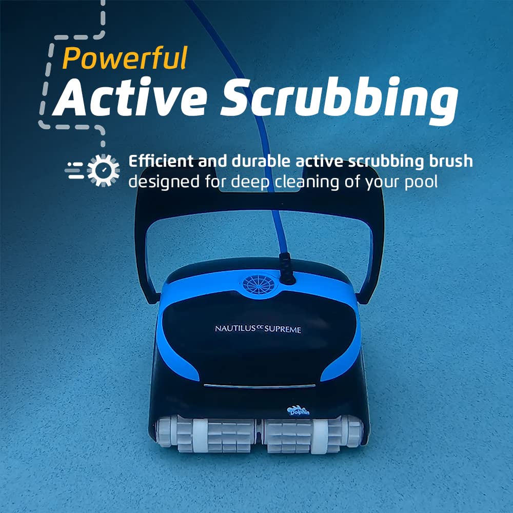Dolphin Nautilus CC Supreme Wi-Fi Automatic Robotic Pool Vacuum Cleaner Includes Caddy and Classic Cover for Storage and Protection, Ideal for In-Ground Pools up to 50 FT - Image 4