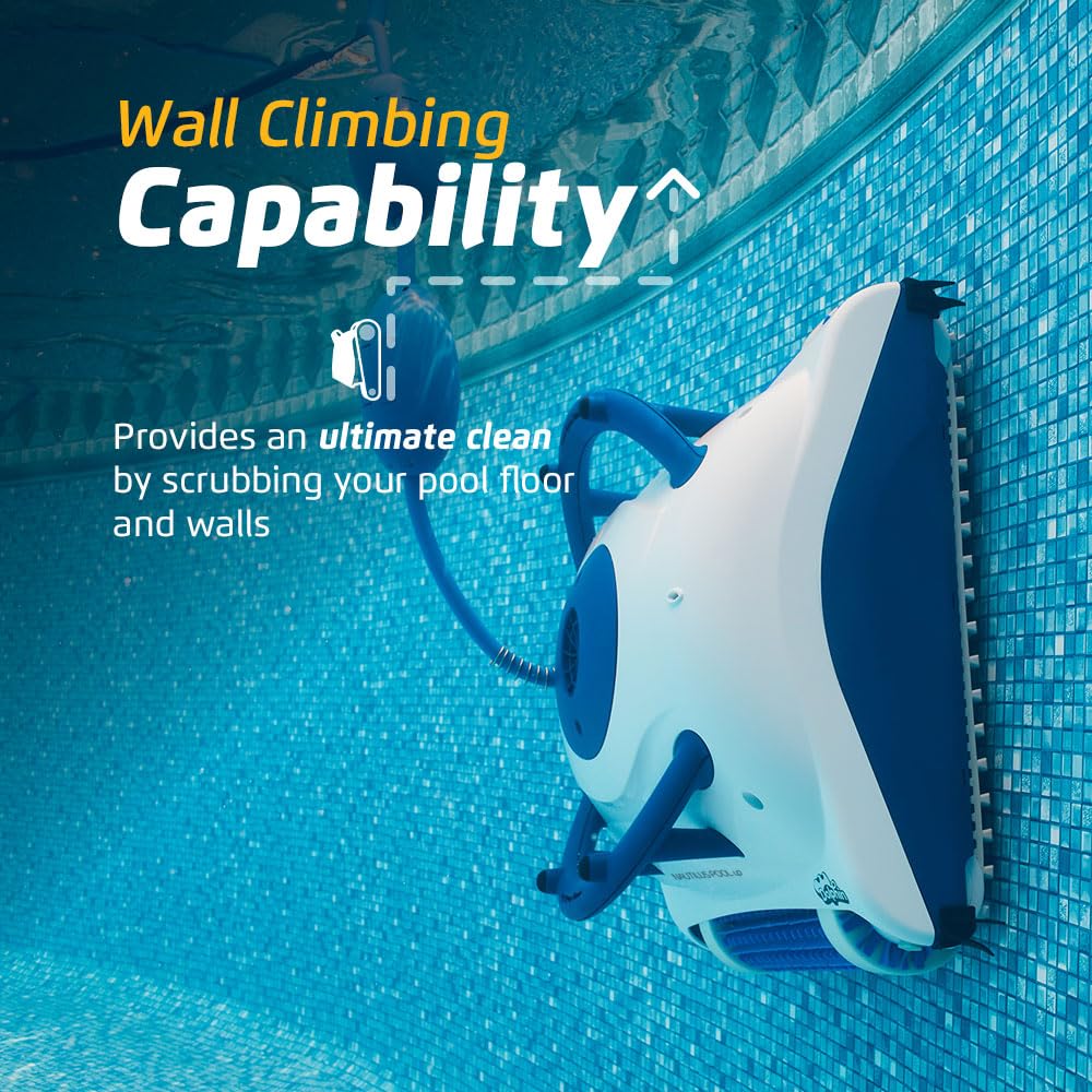 Dolphin Nautilus Pool-Up Robotic Pool Vacuum Cleaner up to 26 FT - Wall Climbing with Scrubber Brush - Image 8