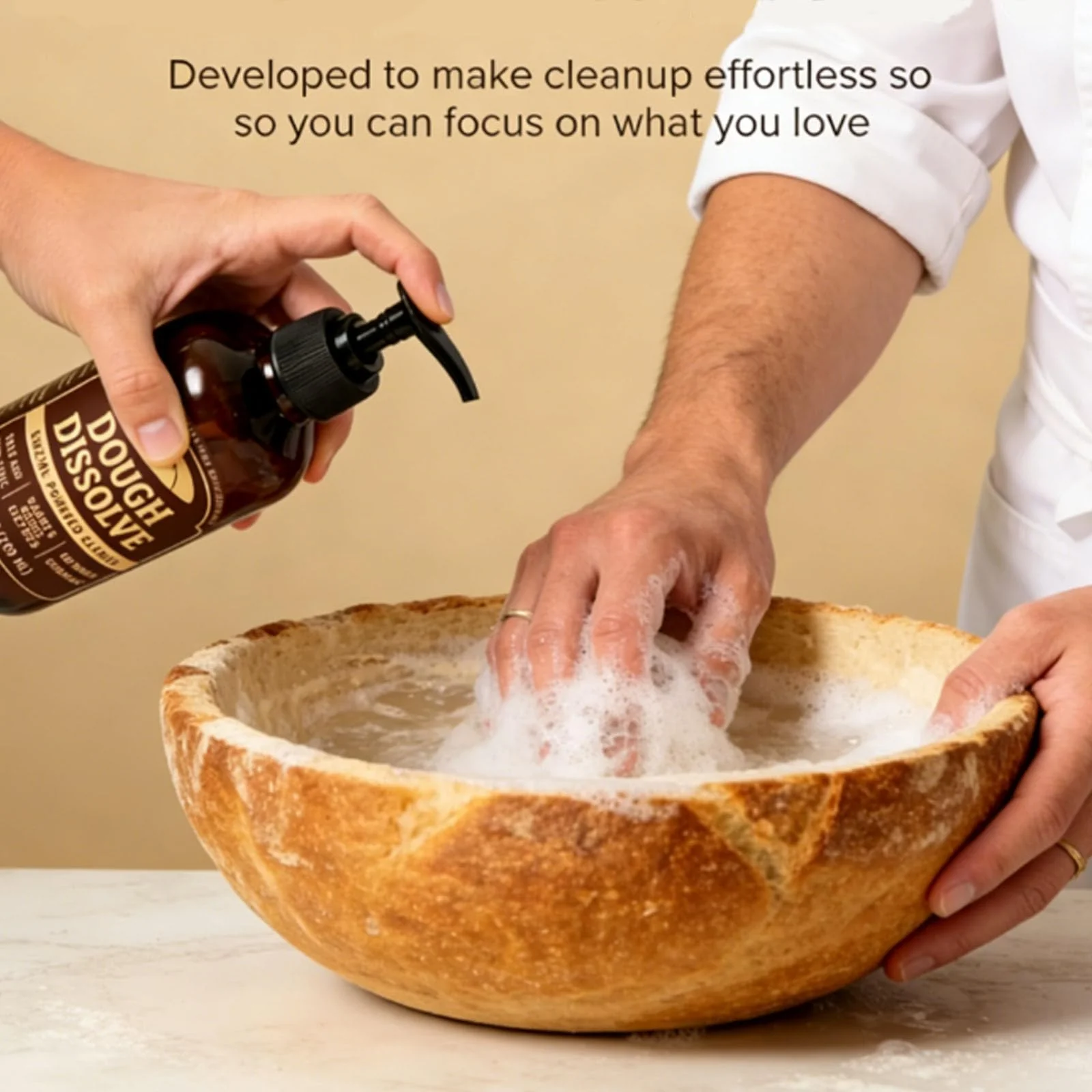 Dough Dissolve Soap for Sourdough, Sourdough & Baking Mess – Enzyme Powered Formula Breaks down Stuck-on Dough, Reduces the Need for Scrubbing and Soaking, for Kitchen of Bowls, Pots, Utensils (1pc) - Image 5
