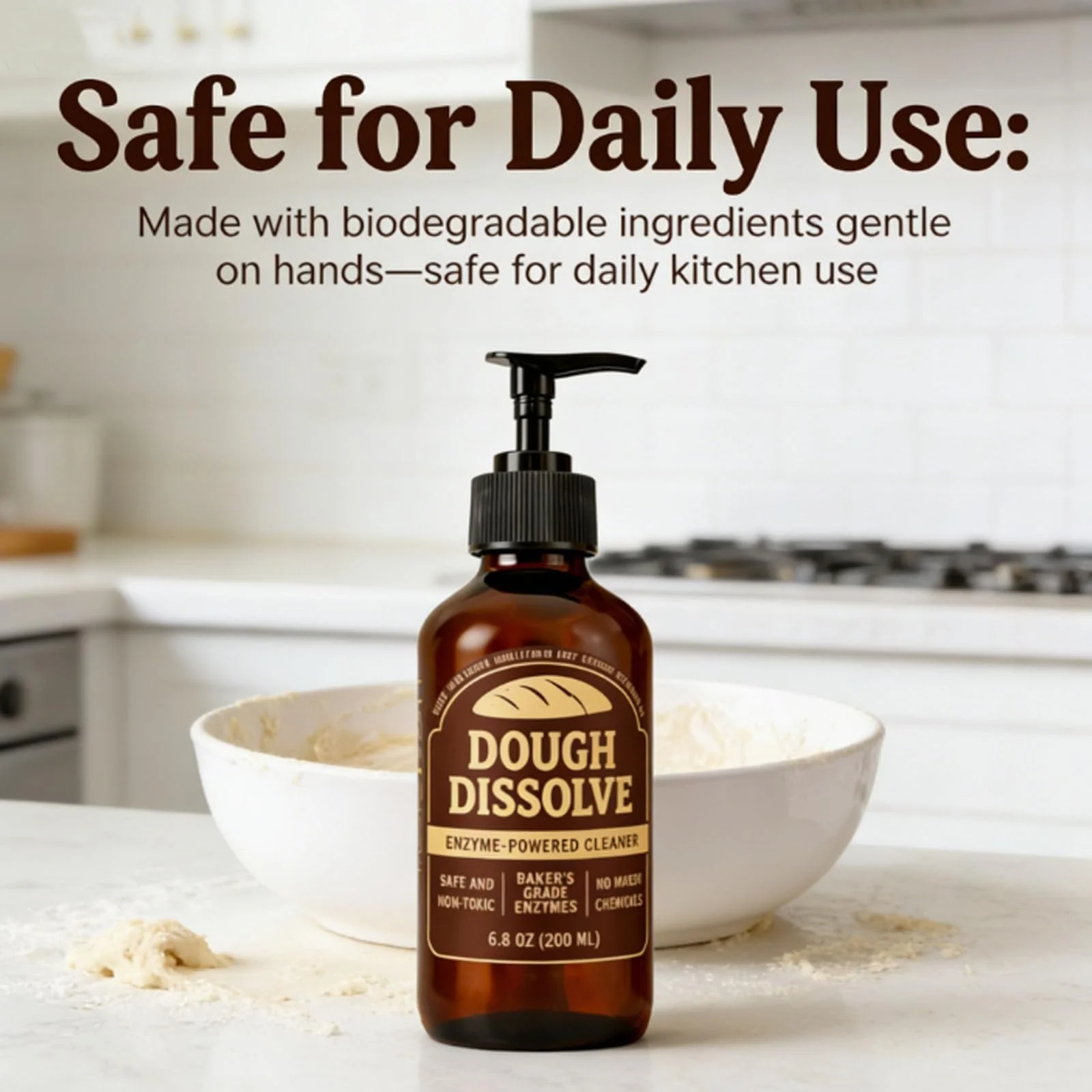 Dough Dissolve Soap for Sourdough, Sourdough & Baking Mess – Enzyme Powered Formula Breaks down Stuck-on Dough, Reduces the Need for Scrubbing and Soaking, for Kitchen of Bowls, Pots, Utensils (1pc) - Image 7