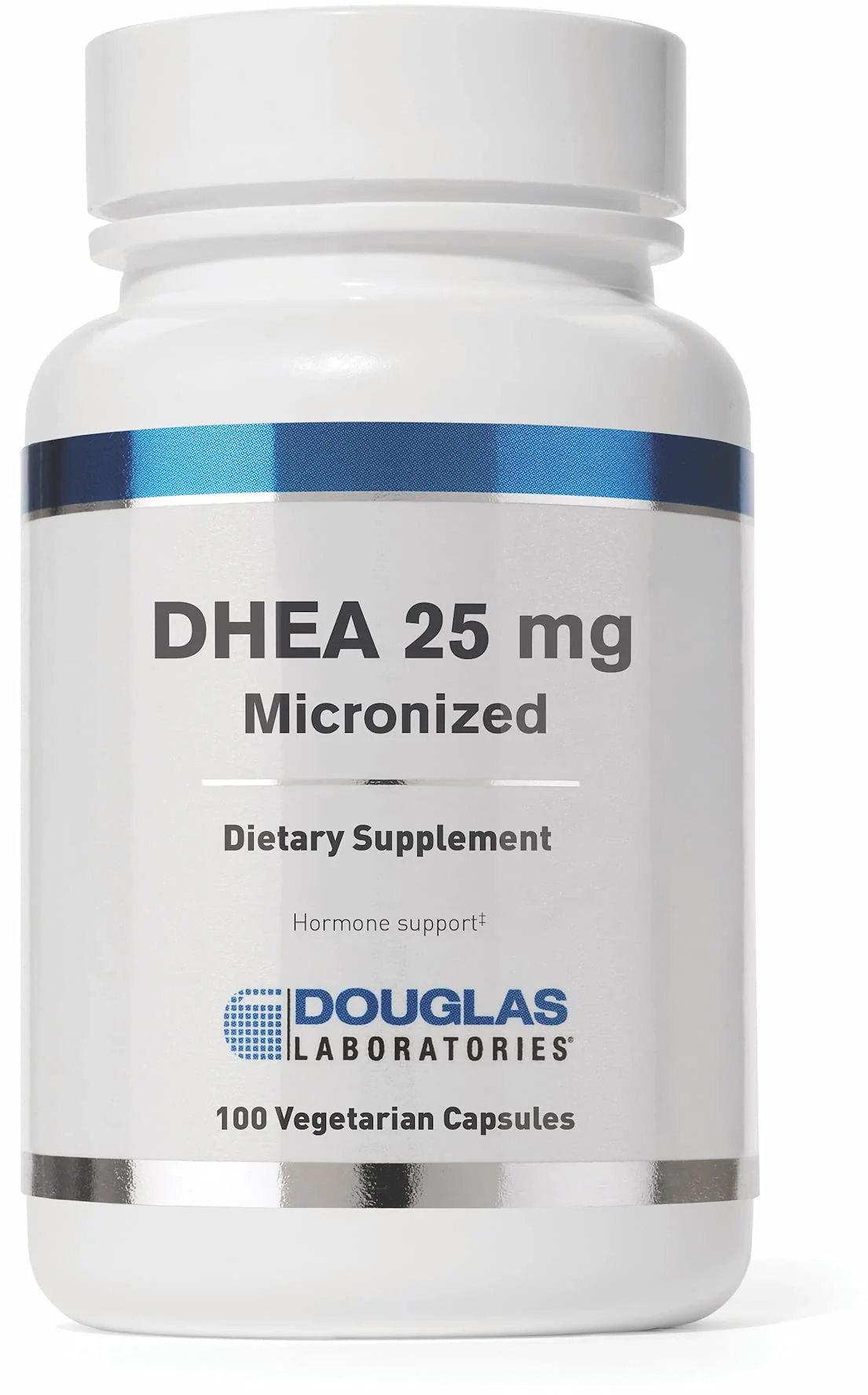 Douglas Laboratories DHEA 25 mg Capsules - Micronized - Supports Hormone Balance, Immunity, Brain, Bone Health & Metabolism* - Non-GMO - 100 Vegetarian Capsules