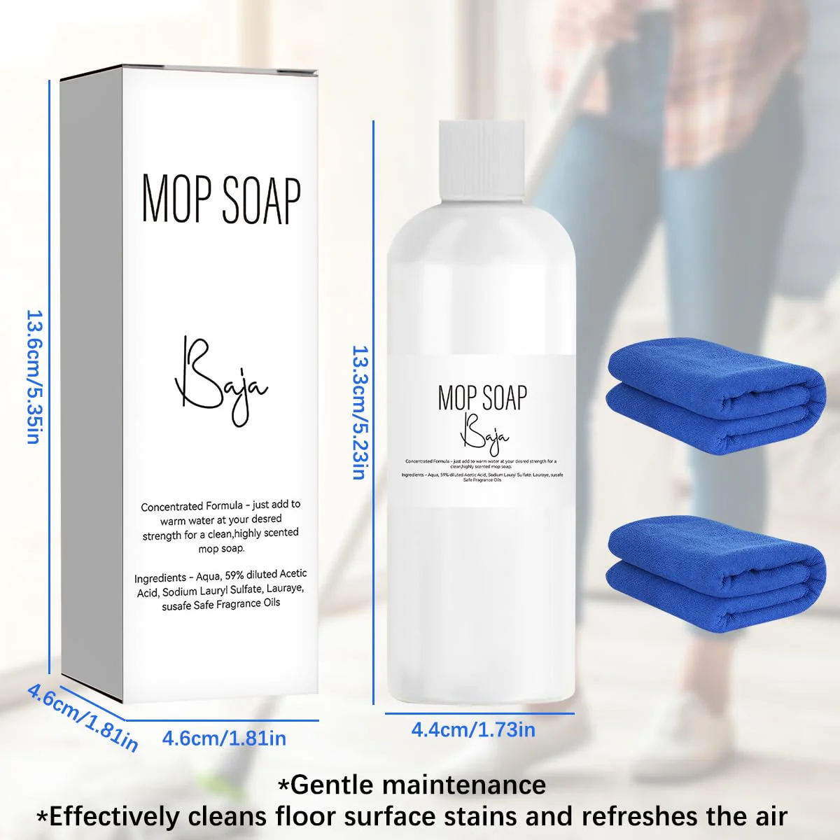DOUNIU Mop Soap Brazilian Waves, Mop Soap Scented, Luxury Mop Soap, Mop Soap For Floor Cleaning (120ml) - Image 2