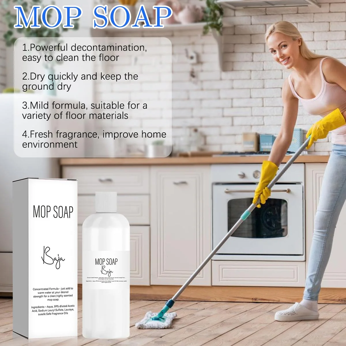 DOUNIU Mop Soap Brazilian Waves, Mop Soap Scented, Luxury Mop Soap, Mop Soap For Floor Cleaning (120ml) - Image 7