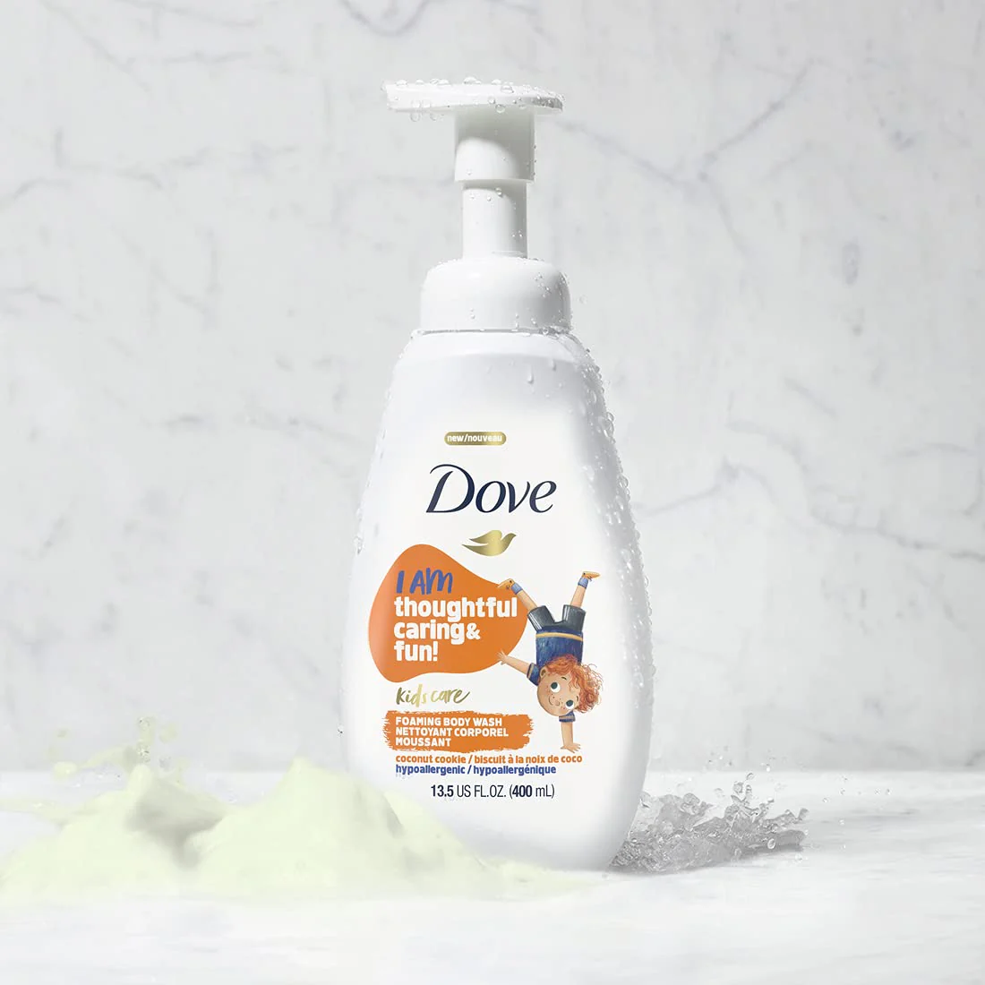 Dove Foaming Body Wash 4 Count For Kids Coconut Cookie Sulfate-Free Skin Care, 13.5 Fl Oz - Image 5