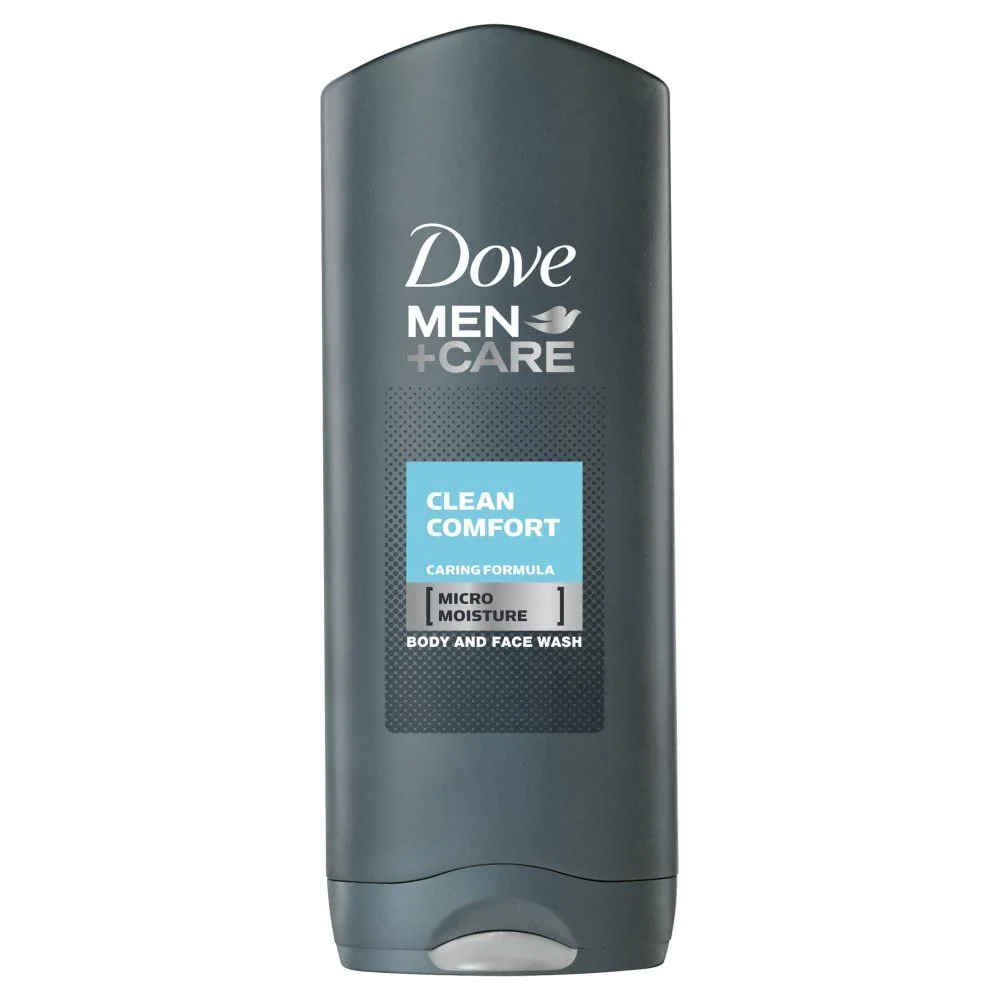 Dove Men Care Body and Face Wash, Hydrating Clean Comfort, 250 ml (8.5 fl oz), Value Bundle - Pack of 2 - Image 2
