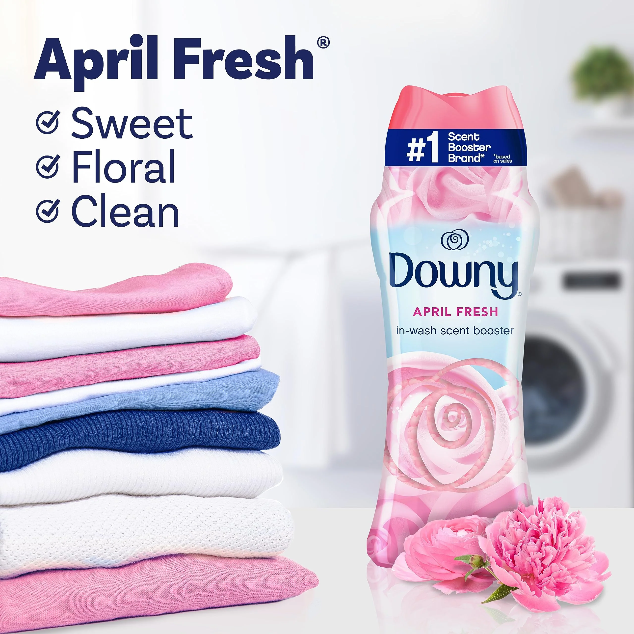 Downy April Fresh In-Wash Laundry Scent Booster Beads, 24 oz, laundry scent beads, Long-lasting Freshness - Image 3