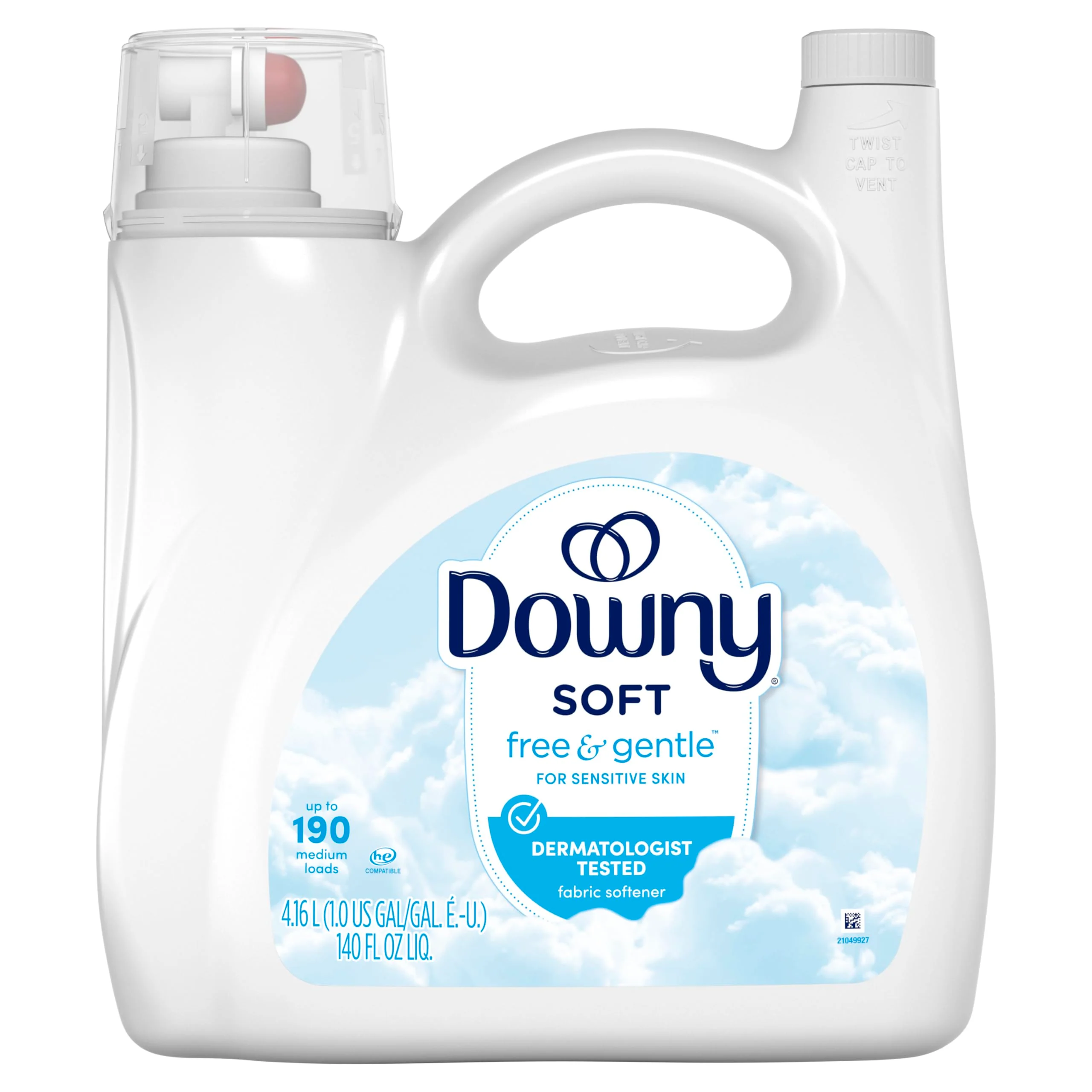 Downy Free & Gentle Liquid Fabric Softener, 140 fl oz, 190 Loads, Hypoallergenic, Sensitive Skin Friendly Fabric Conditioner Liquid - Image 9