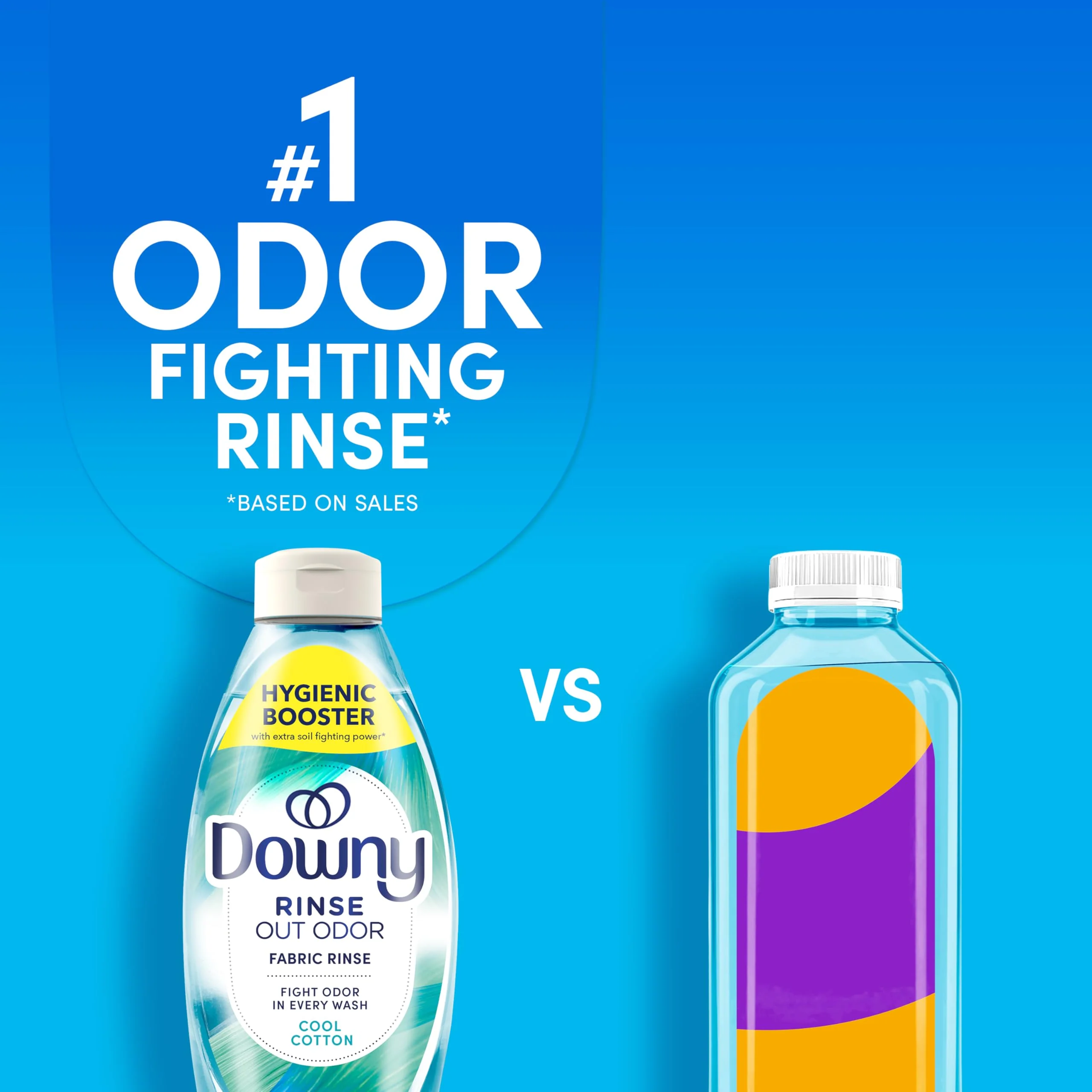 Downy Rinse Laundry Odor Remover, Cool Cotton Scent, 48 fl oz, Fabric Softener And Laundry Odor Removal Rinse, Fights Odors At The Source, HE Compatible - Image 6