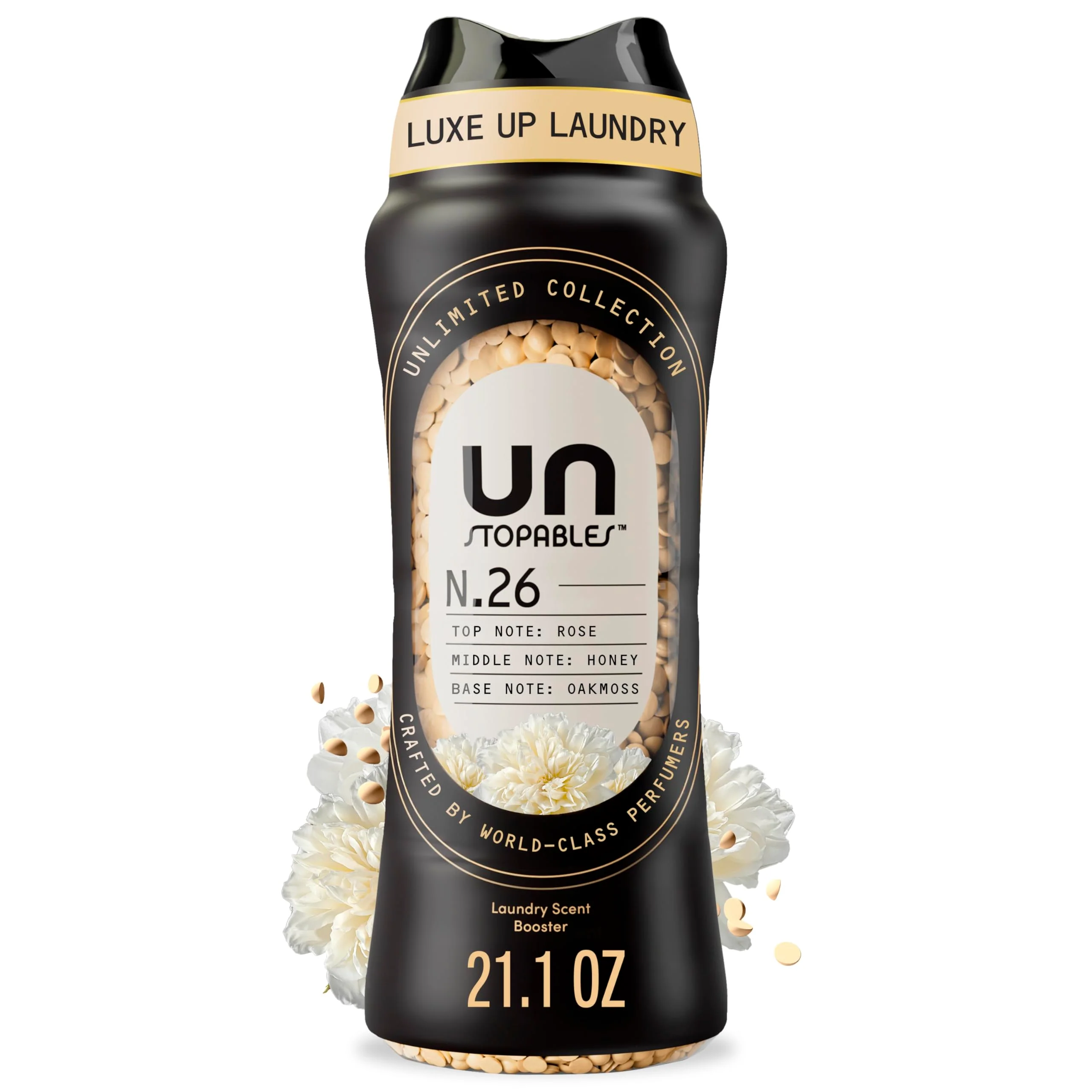 Downy Unstopables Unlimited Collection In Wash Laundry Scent Booster Beads, No. 26, Fine Fragrance, Long Lasting Fresh Scent Beads, 21.1 oz