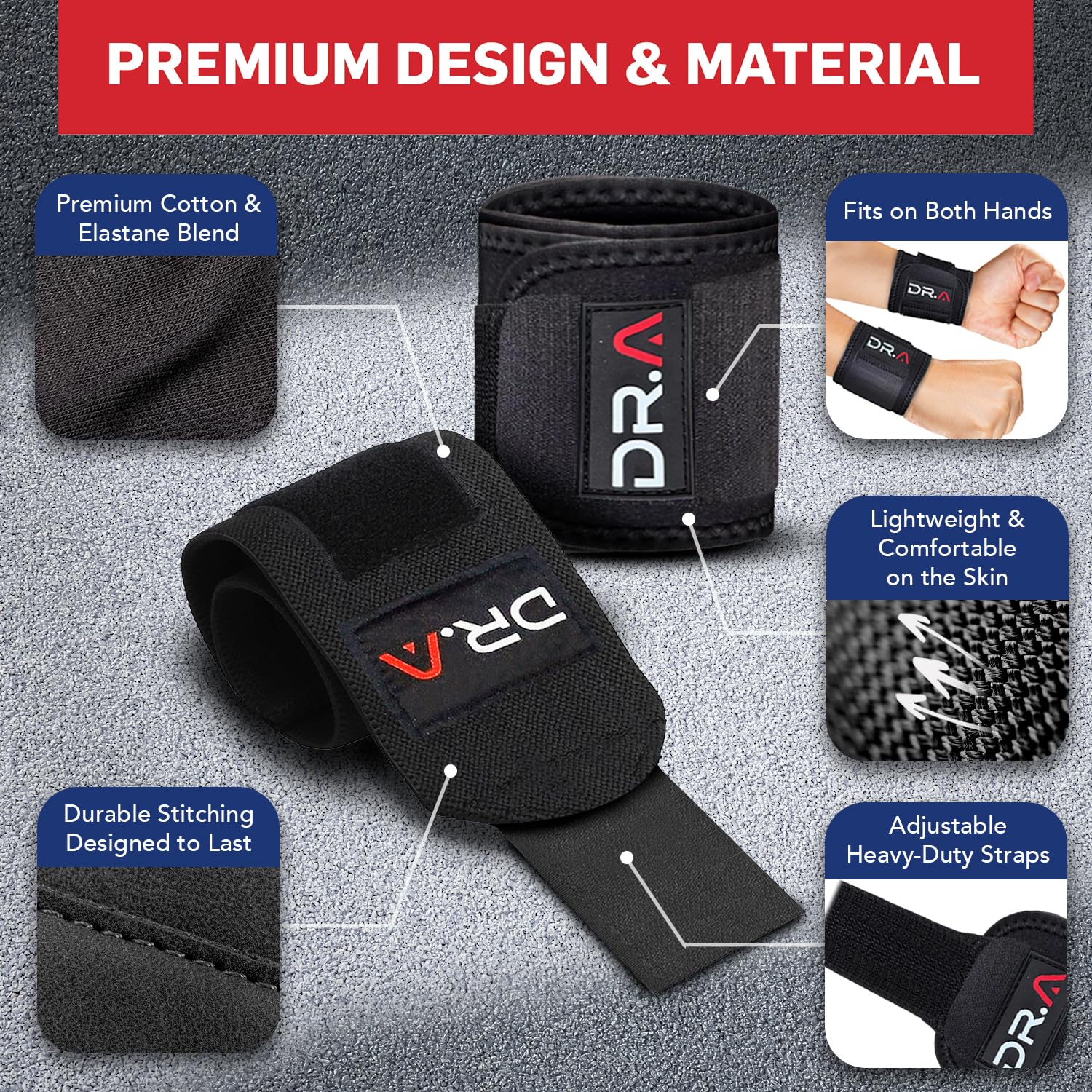 Dr. Arthritis Doctor Developed Wrist Brace, Wrist Wraps for Tendonitis, Hand Support, Ideal for Fitness, Weightlifting (Pair) - Image 9