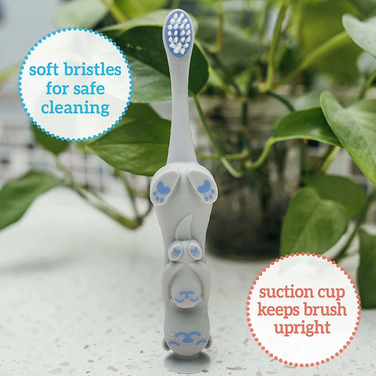 Dr. Brown's Baby and Toddler Toothbrush Set, Otter with Apple Pear Flavor Toothpaste - Image 3