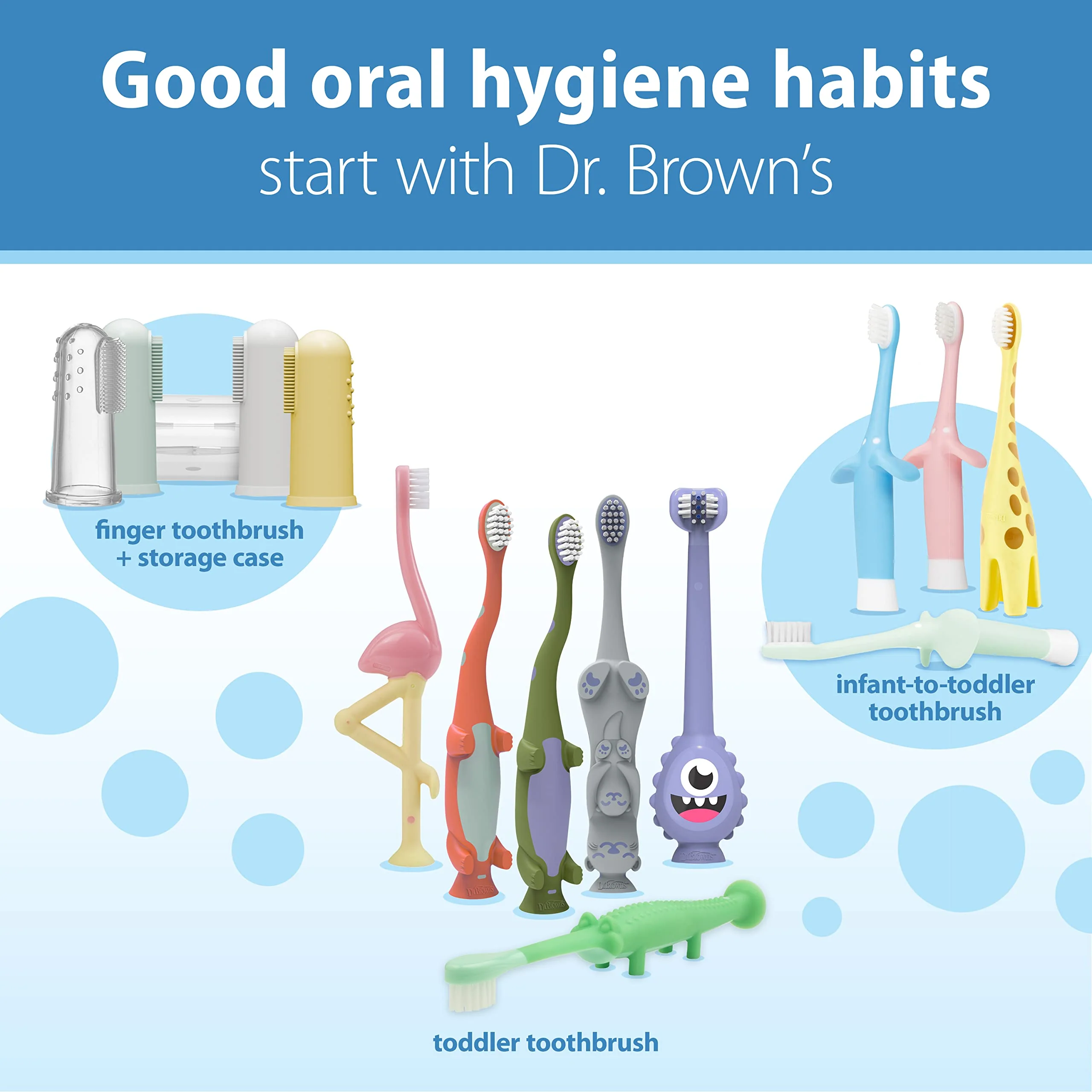 Dr. Brown's Baby and Toddler Toothbrush Set, Otter with Apple Pear Flavor Toothpaste - Image 9
