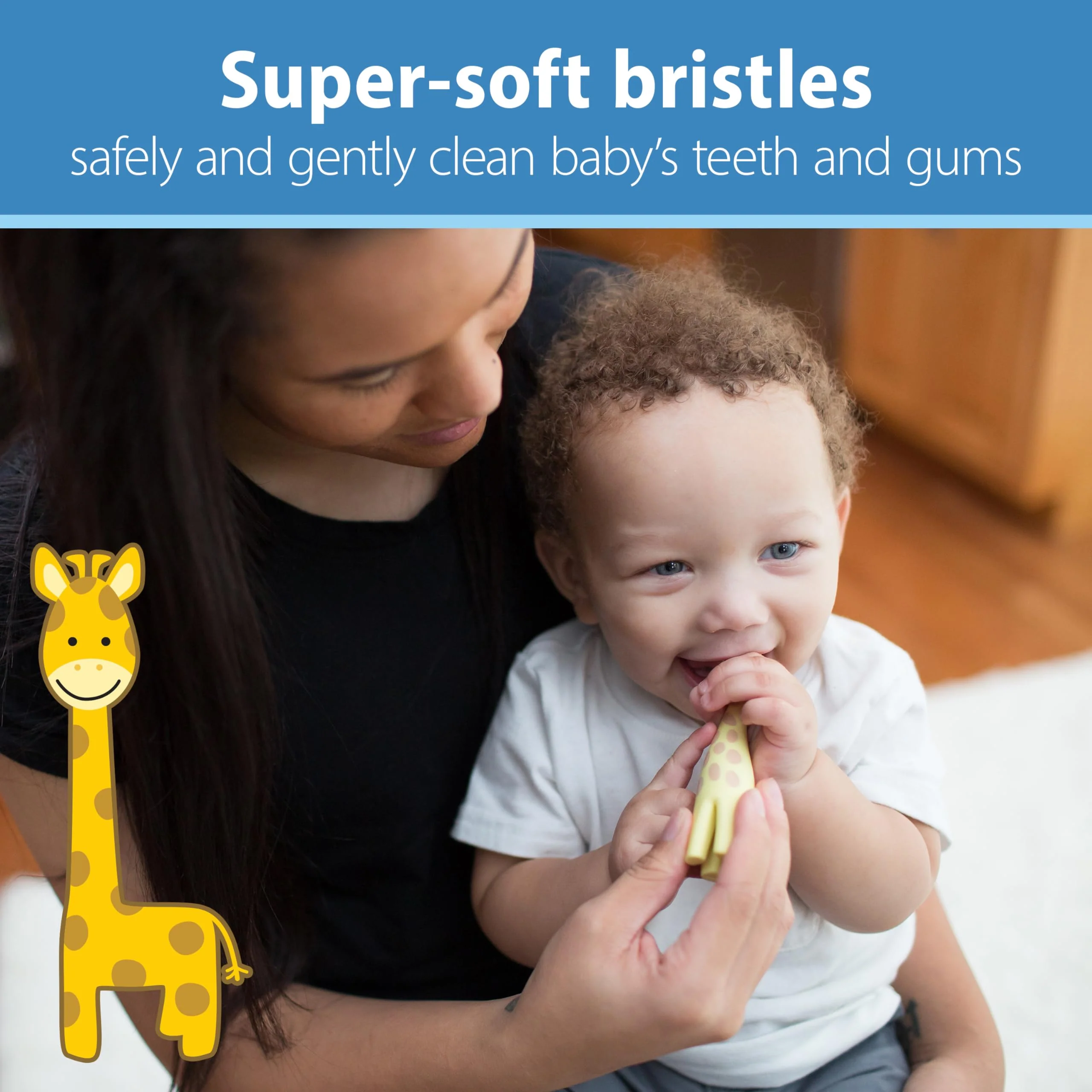 Dr. Brown's Infant-to-Toddler Toothbrush, Giraffe & Strawberry Toothpaste Set - Image 7