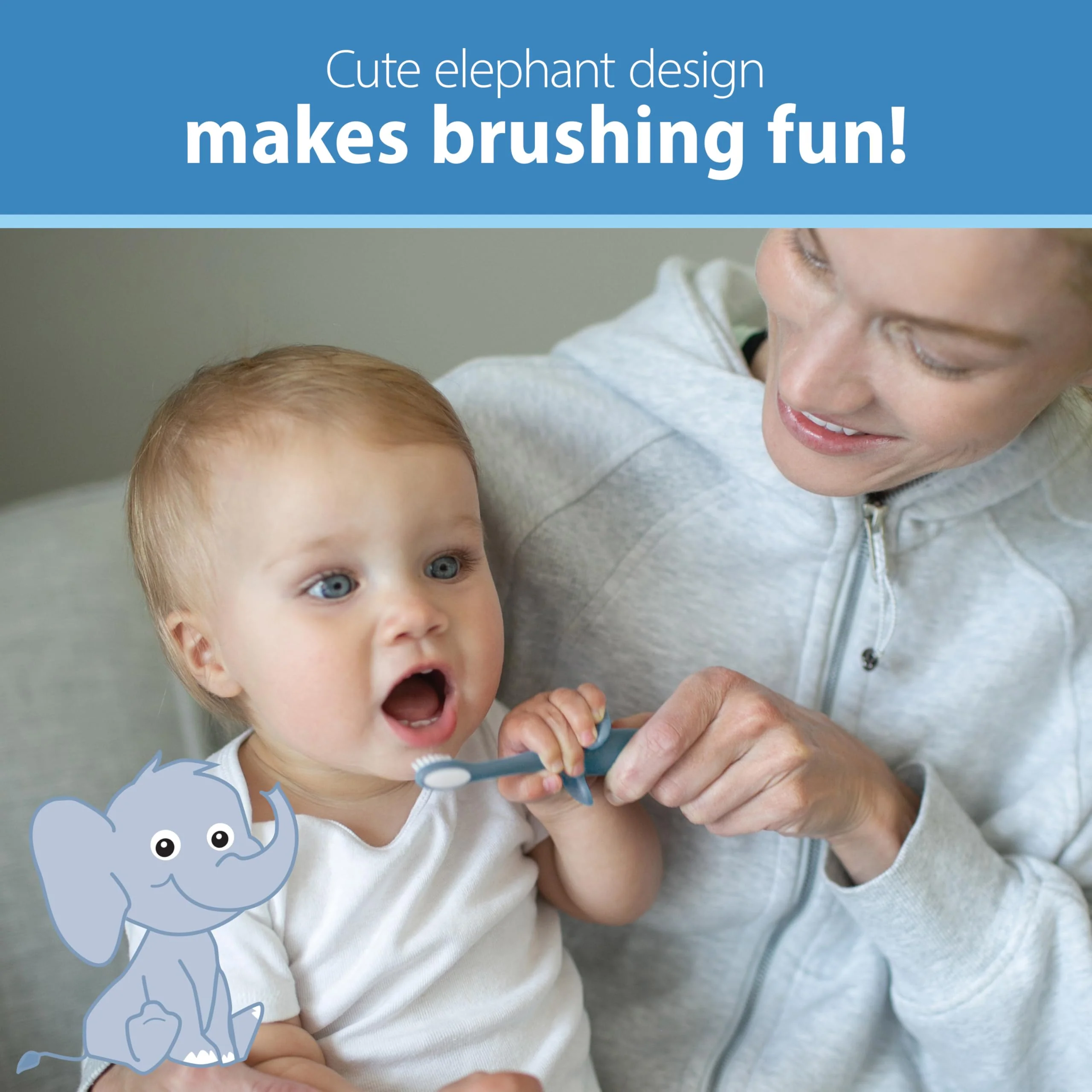 Dr. Brown's Infant-to-Toddler Toothbrush Set, 1.4 Ounce, Blue - Image 8