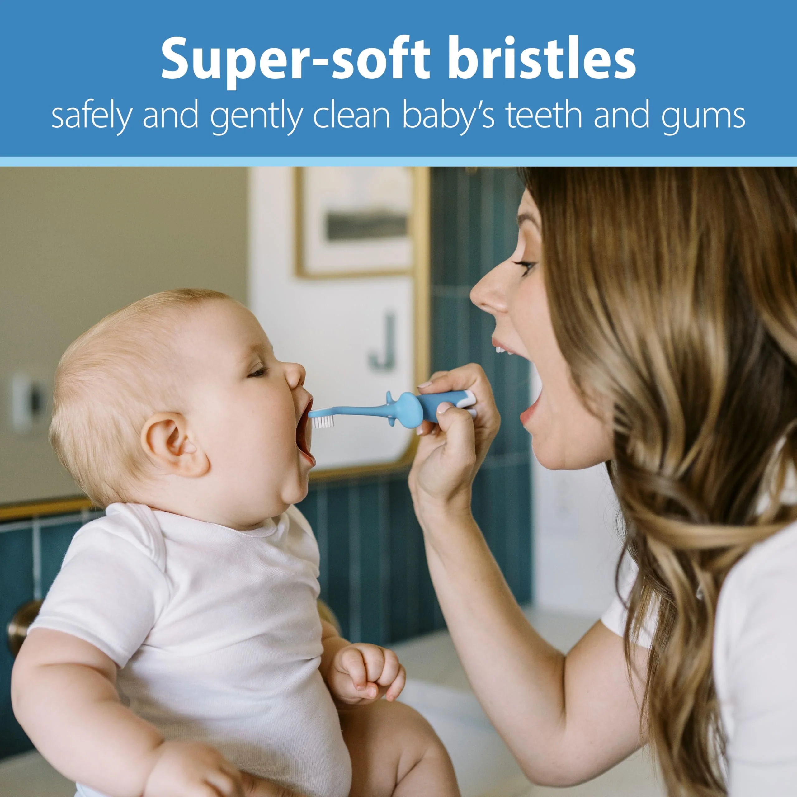 Dr. Brown's Infant-to-Toddler Toothbrush Set, 1.4 Ounce, Blue - Image 3