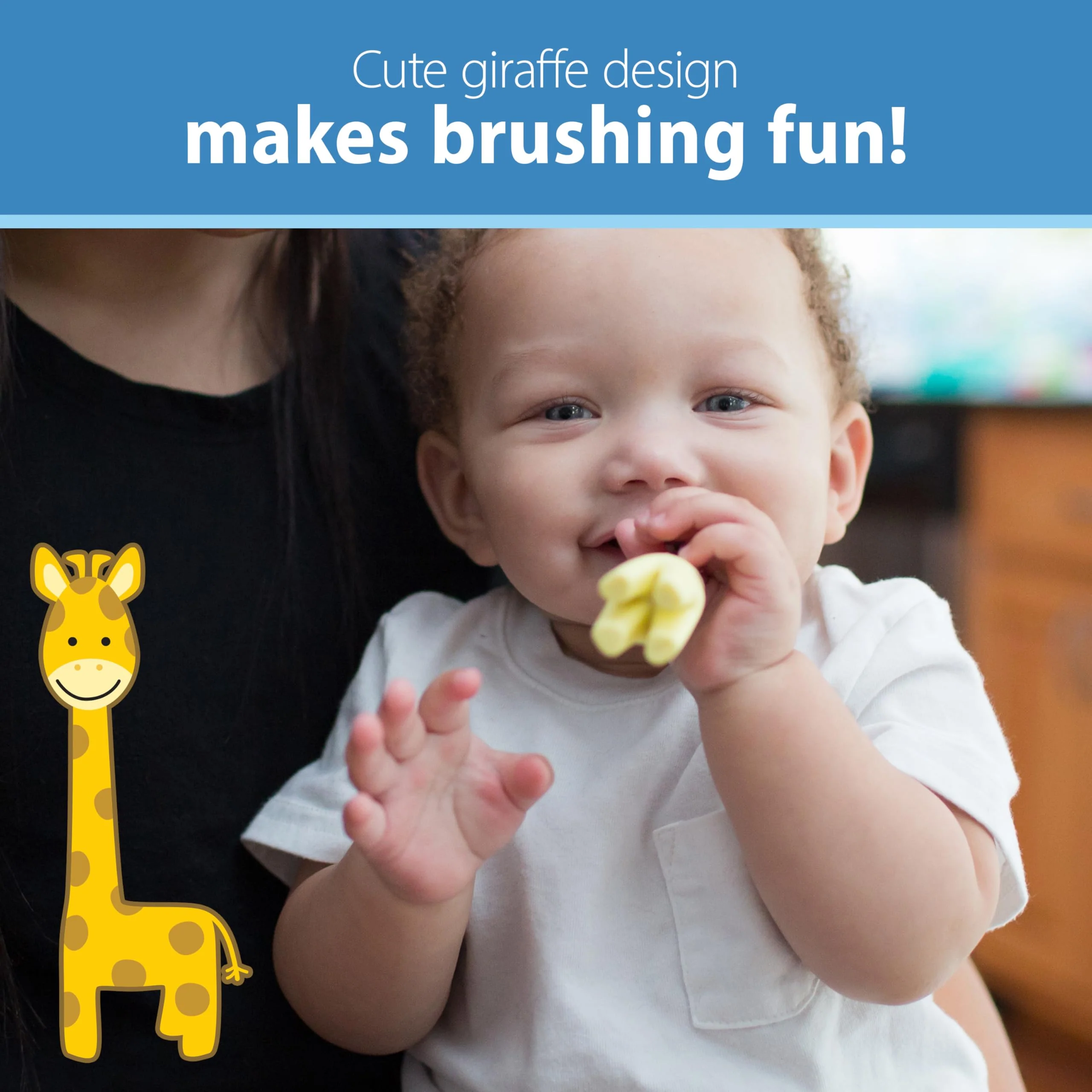 Dr. Brown's Infant-to-Toddler Training Toothbrush, Soft for Baby's First Teeth, Giraffe, 0-3 Years (Pack of 2) - Image 7