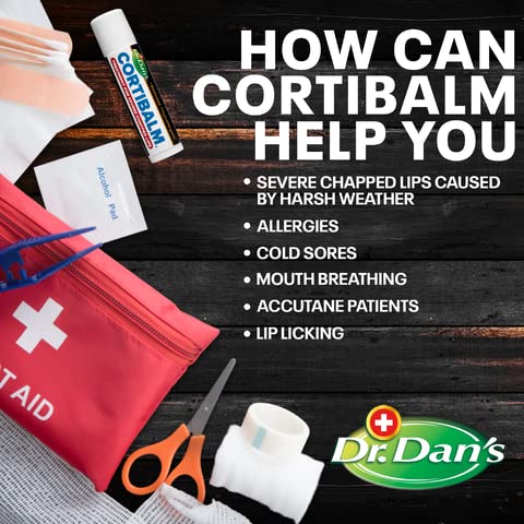 Dr. Dan's Cortibalm -3 Pack -for Dry Cracked Lips - Healing Lip Balm for Severely Chapped Lips- Designed for Men, Women and Children - Image 4