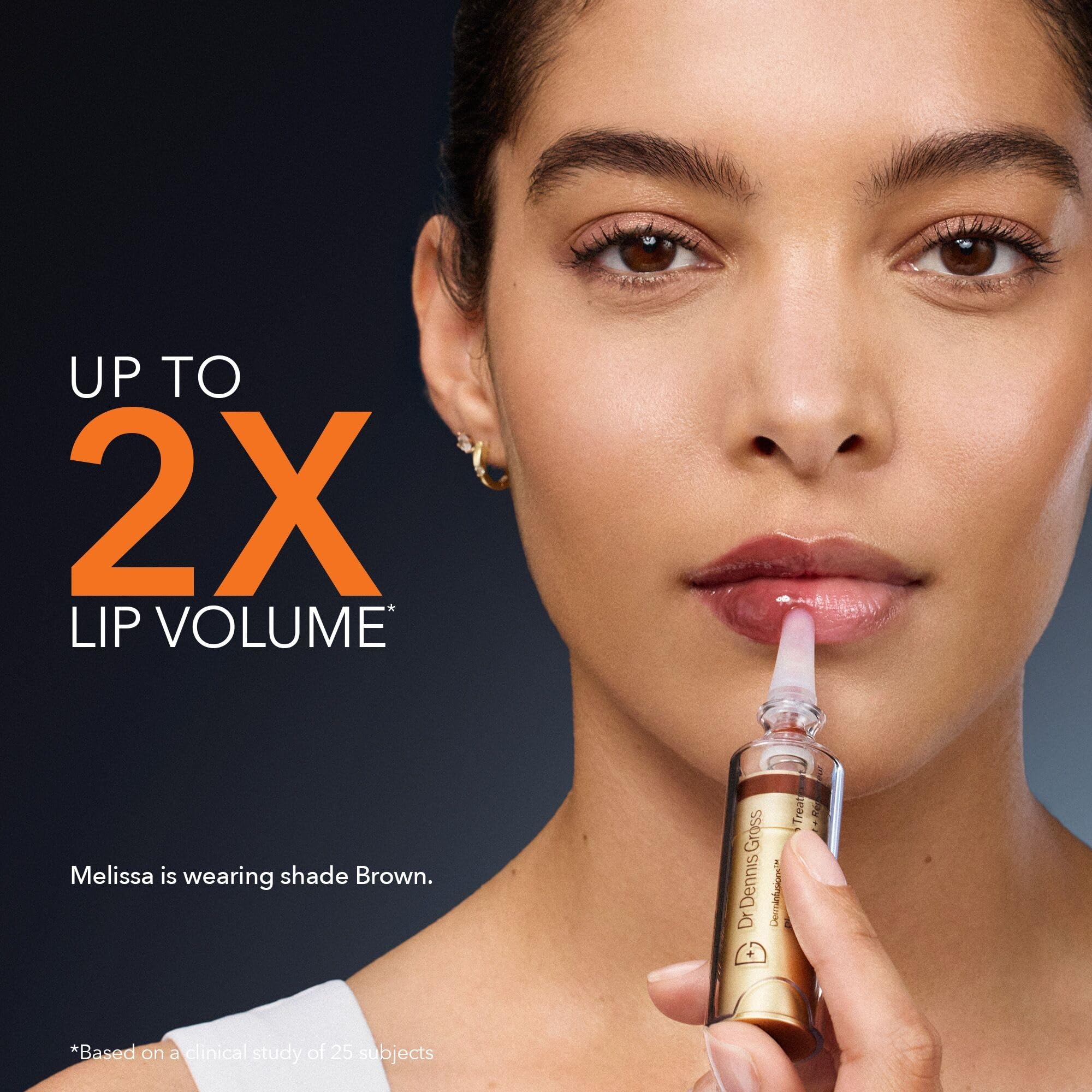 Dr Dennis Gross DermInfusions Plump + Repair Tinted Lip Treatment, Brown - Visibly Plumps & Defines Lips with Hyaluronic Acid & Peptides - Repairs Moisture Barrier - 4 mL - Image 6