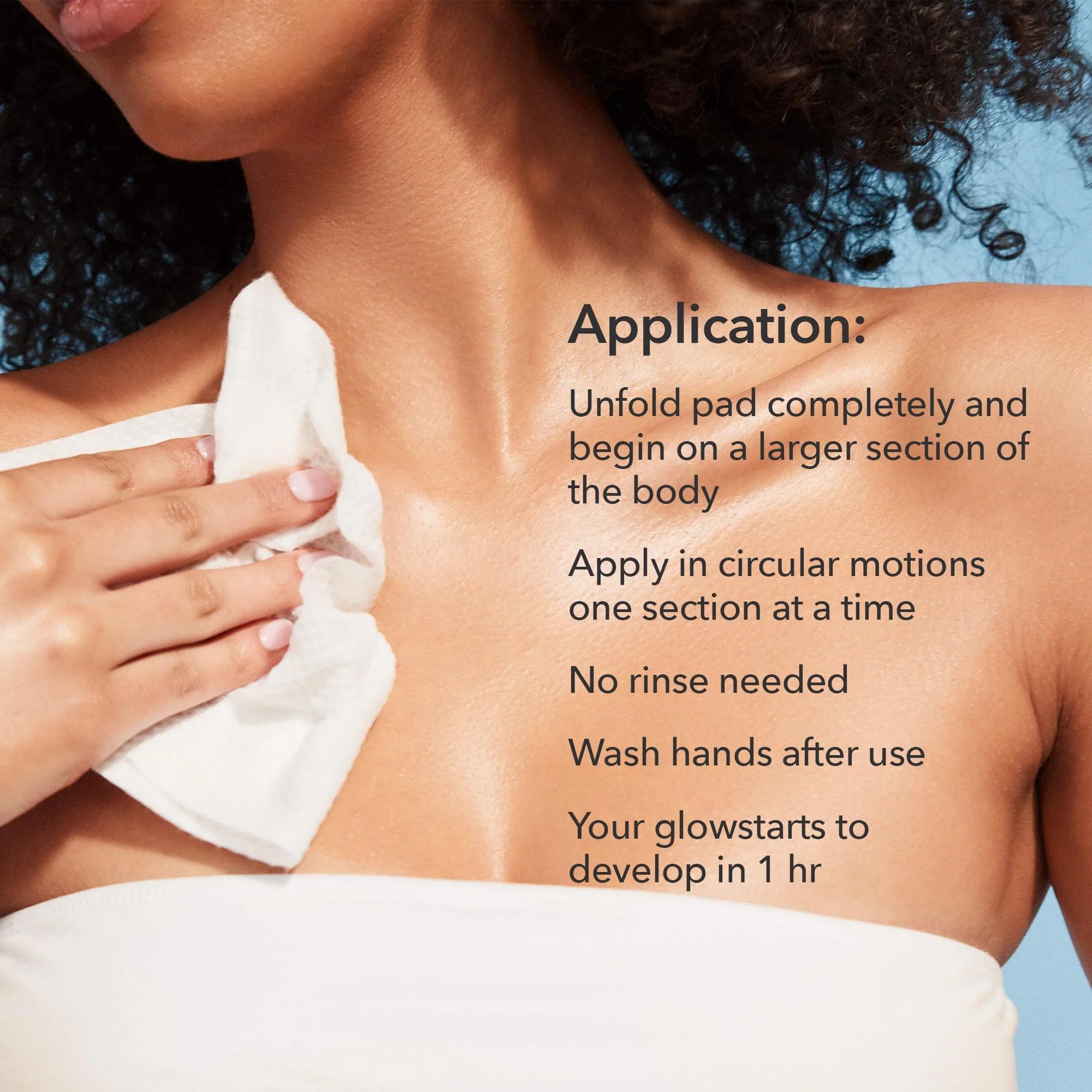 Dr. Dennis Gross Glow Pad Self-Tanner for Body – Exfoliating & Anti-Aging Towelette with AHAs & BHAs, Buildable Natural Glow, Hydrating & Streak-Free Application, 8 Towelettes - Image 3