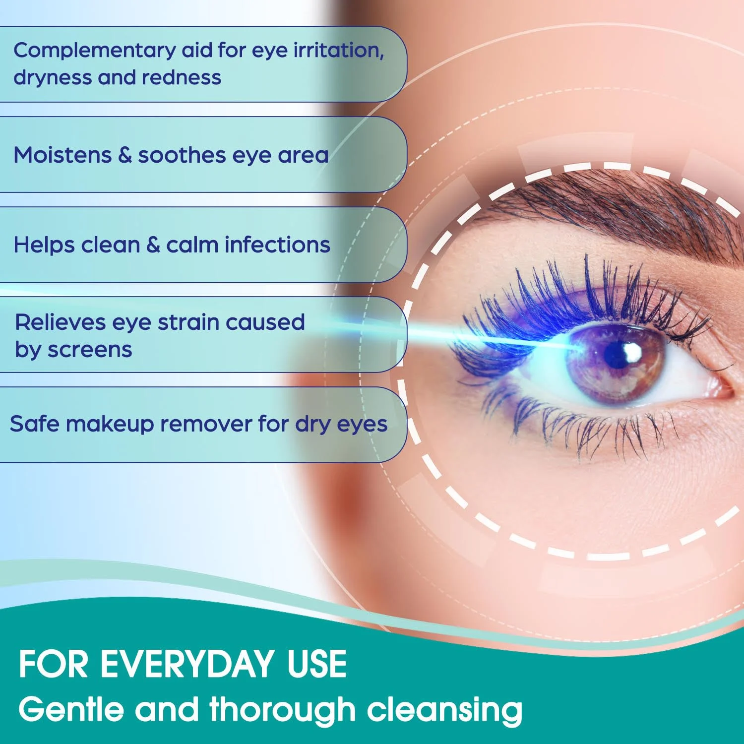 Dr. Fischer Tea Tree Eyelid Wipes - Gentle Eye Wipes for Everyday Eye Cleansing and Hypoallergenic Makeup Remover - Image 4