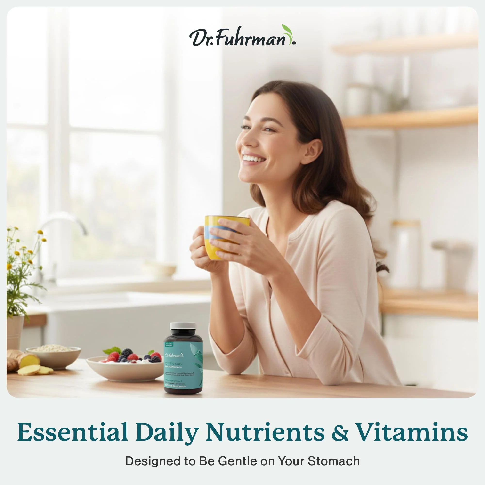Dr. Fuhrman 2 Month Supply Multivitamin for All + D3 Vitamin for Immune Support | Vegan Formula Womens Multivitamin with B12 & Zinc | Whole Food multivitamin with 17 Fruits & Veggies - Image 3