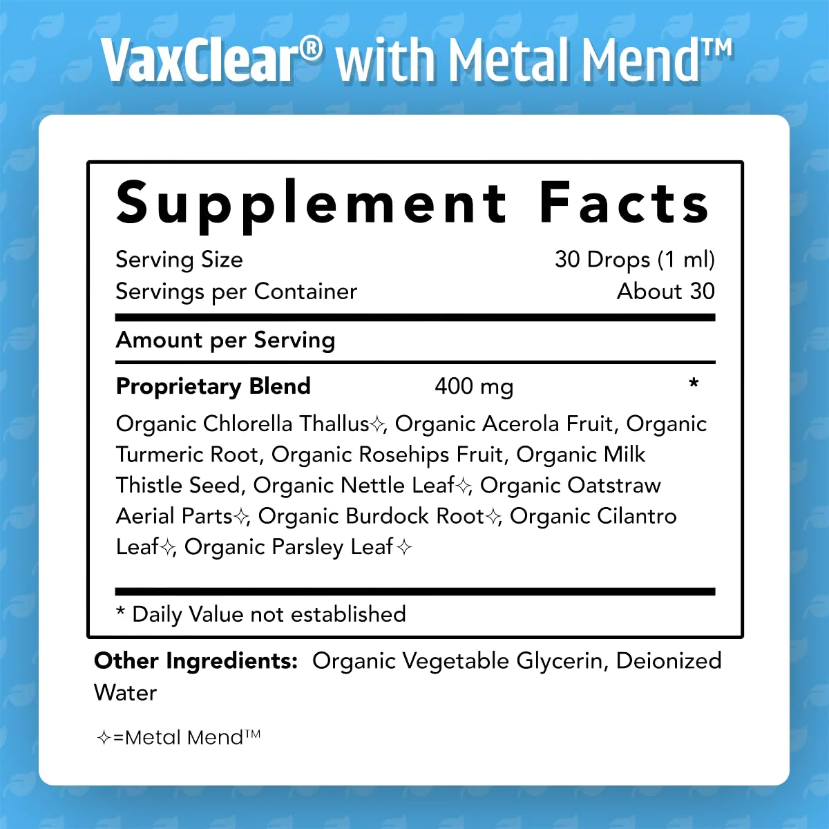 Dr. Green Mom Organic VaxClear with Metal Mend, Herbal Heavy Metal Detox Drops for Kids and Infants with Chlorella, Turmeric, Cilantro and Milk Thistle to Cleanse and Support Immune Response - Image 4