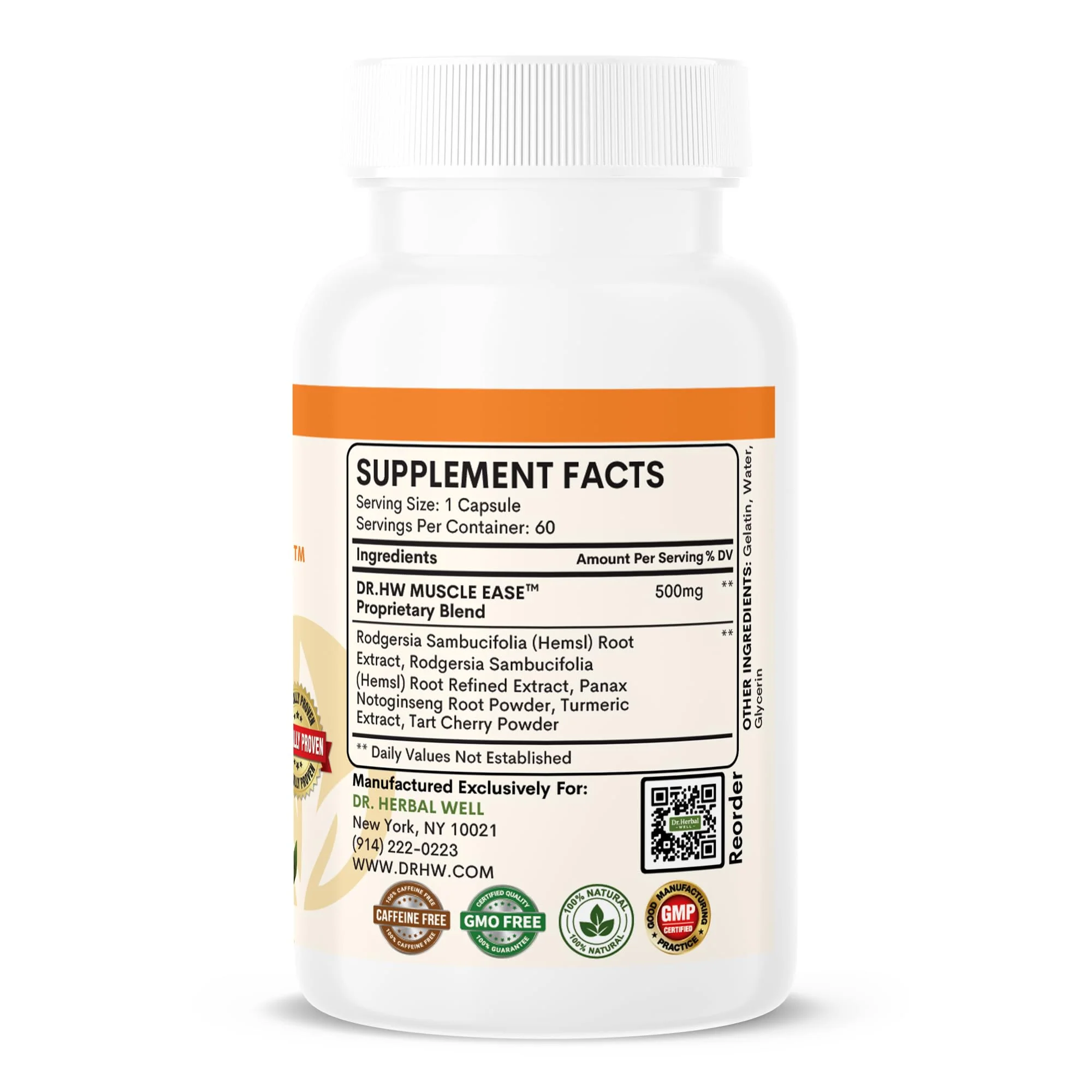 DR.HERBAL WELL Muscle Ease - Joint, Muscle & Nerve Support Fast Acting Relax Comfort Recovery Natural Herbal Supplement - (60 Capsules) MAX-Strength - Image 9