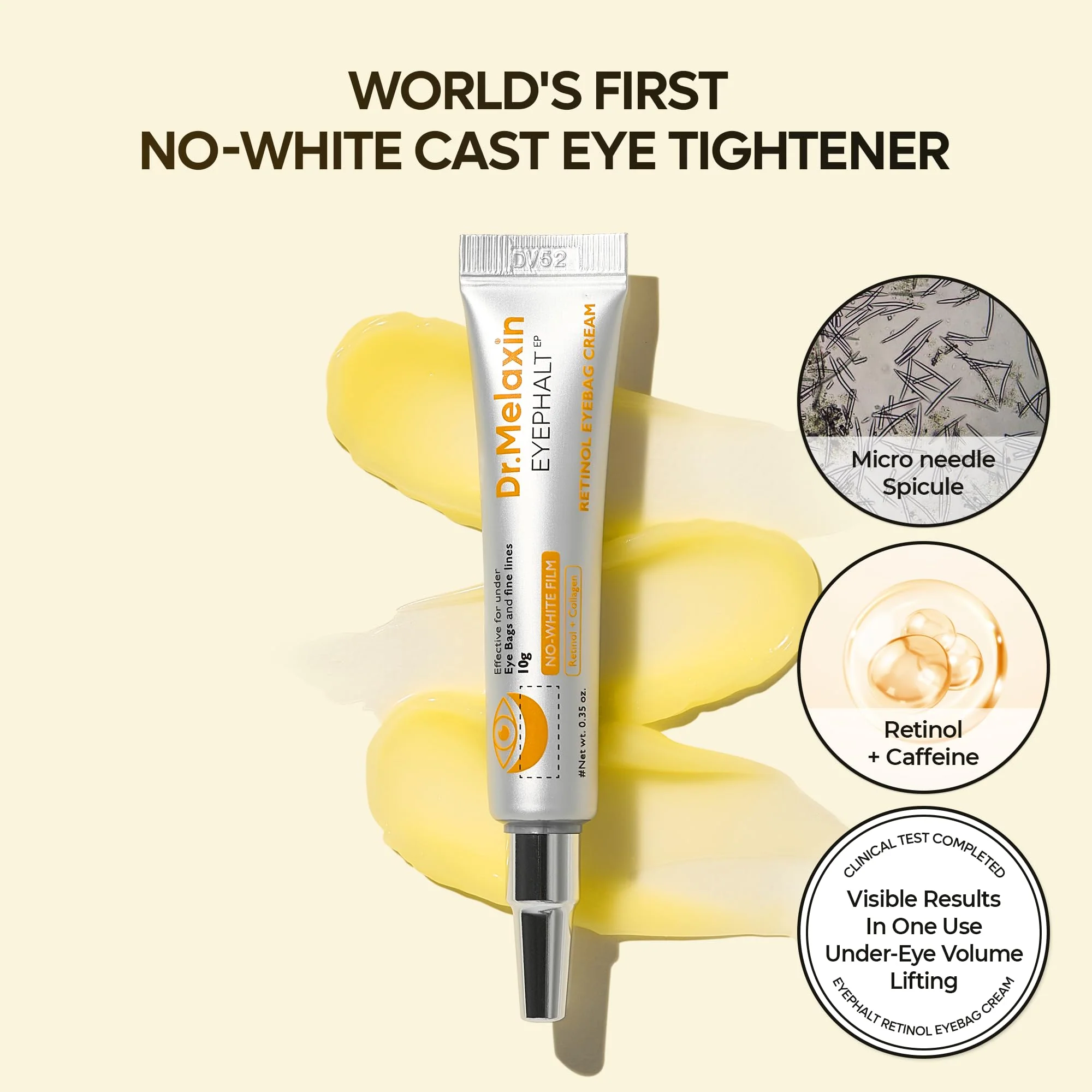 Dr.Melaxin Retinol Eyebag Cream for Puffiness, Dark Circles & Fine Lines, Wrinkle, EGF Anti-Aging Under Eye Moisturizer with Niacinamide&Ceramide Makeup friendly korean skin care - Image 9